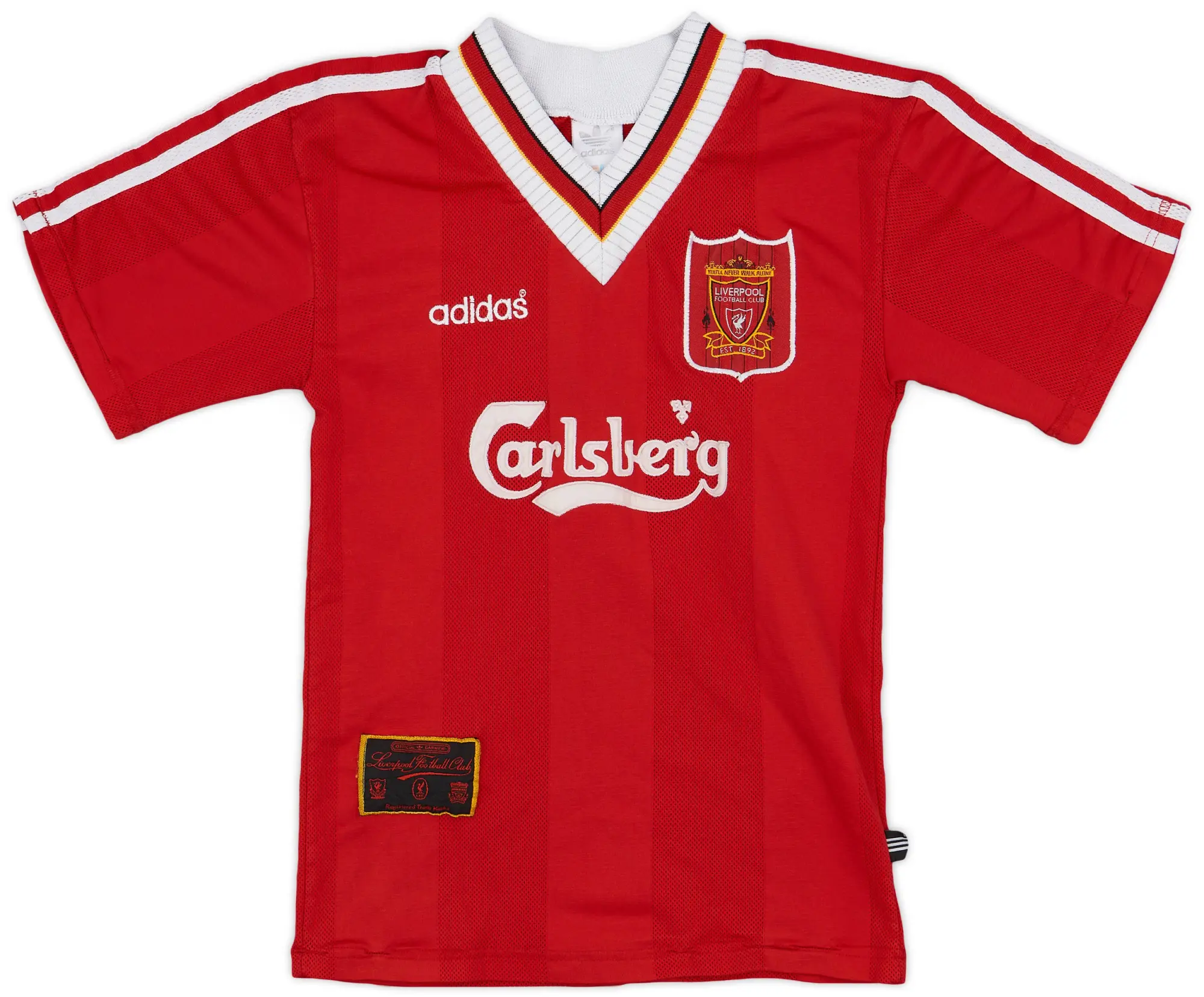 adidas 1995-96 Liverpool Home Shirt - 7/10 - (M.Boys)