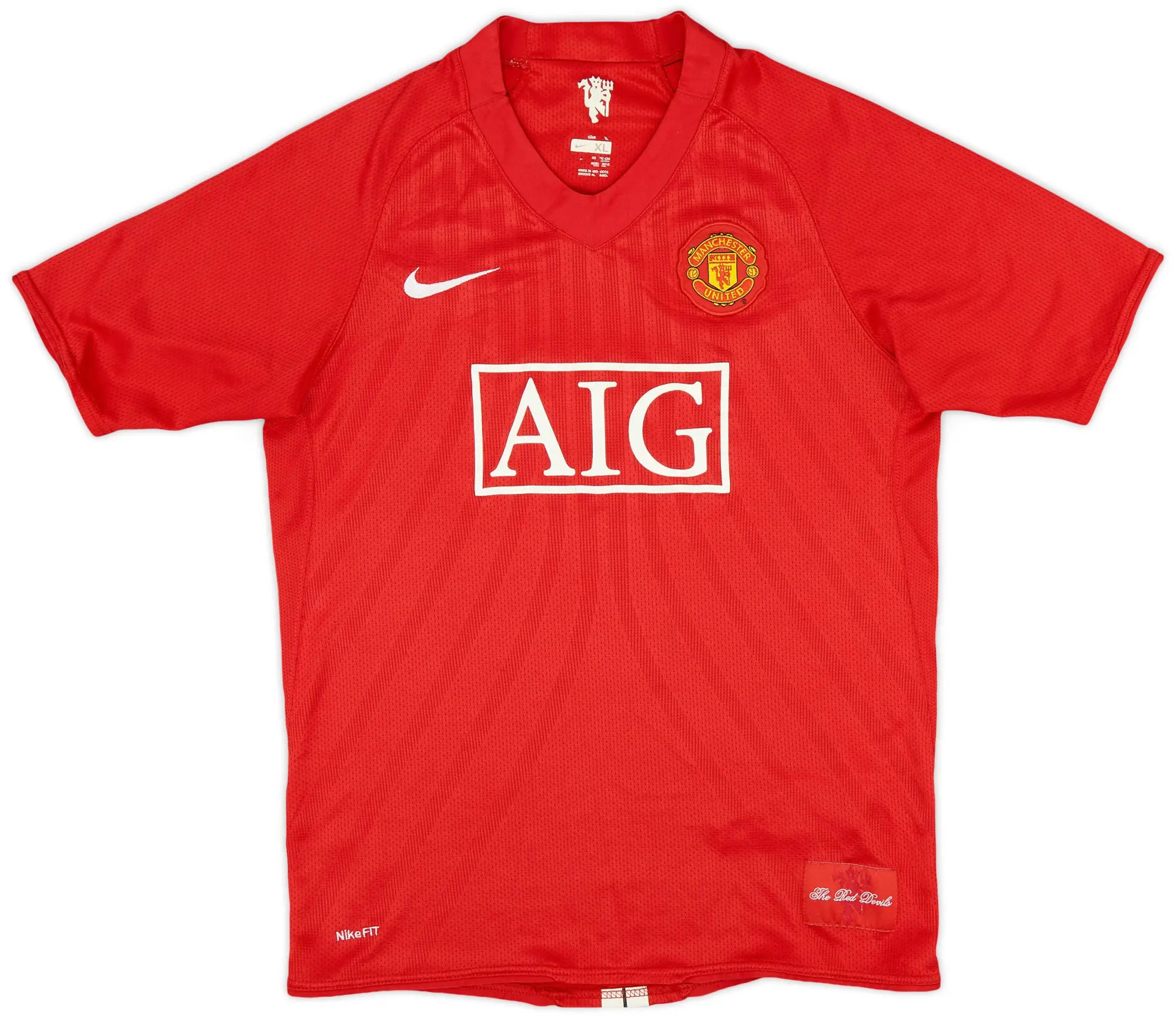 Nike 2007-09 Manchester United Home Shirt - 5/10 - (XL.Boys)