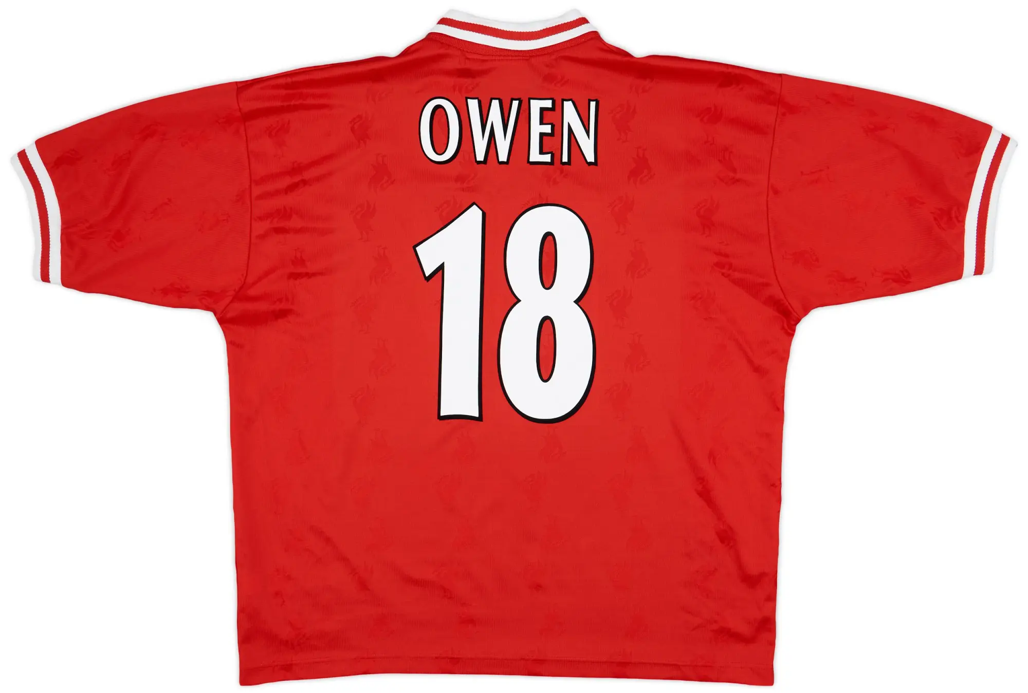 Reebok 1996-98 Liverpool Home Shirt Owen #18 - 5/10 - (XL)