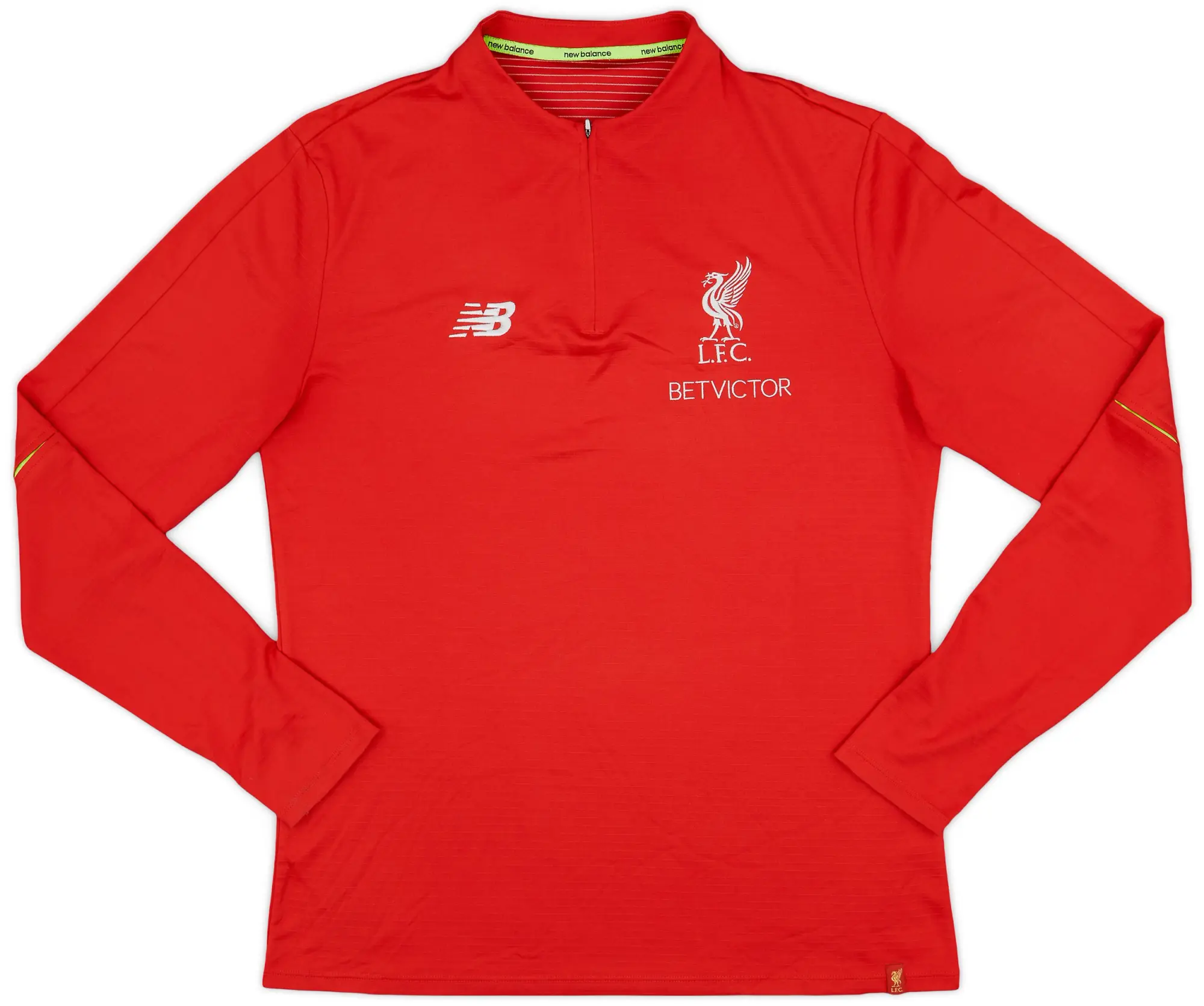 2018-19 Liverpool New Balance 1/4 Zip Training Top - 8/10 - (L)