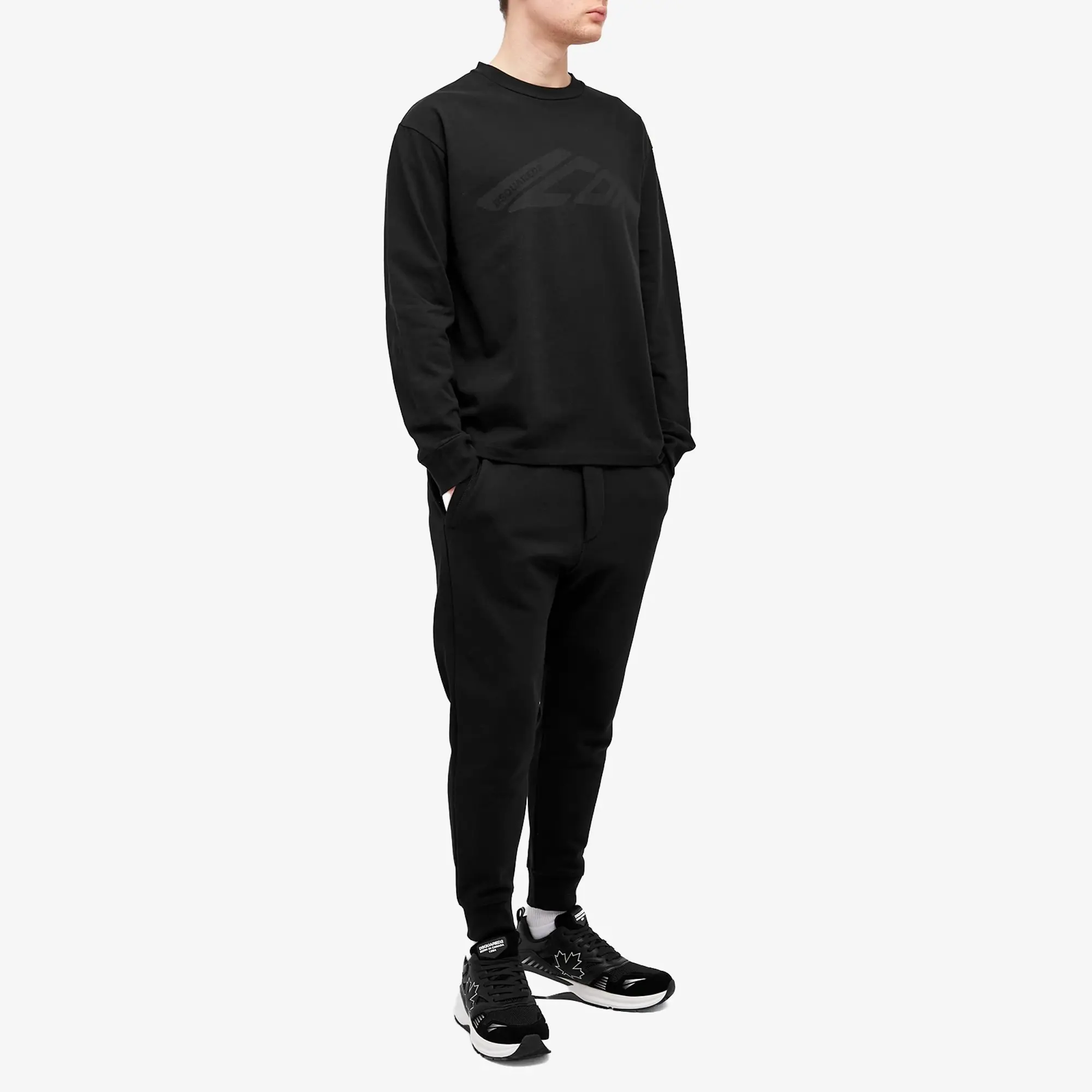 Dsquared2 Men's ICON Loose Fit Long Sleeve T-Shirt Black