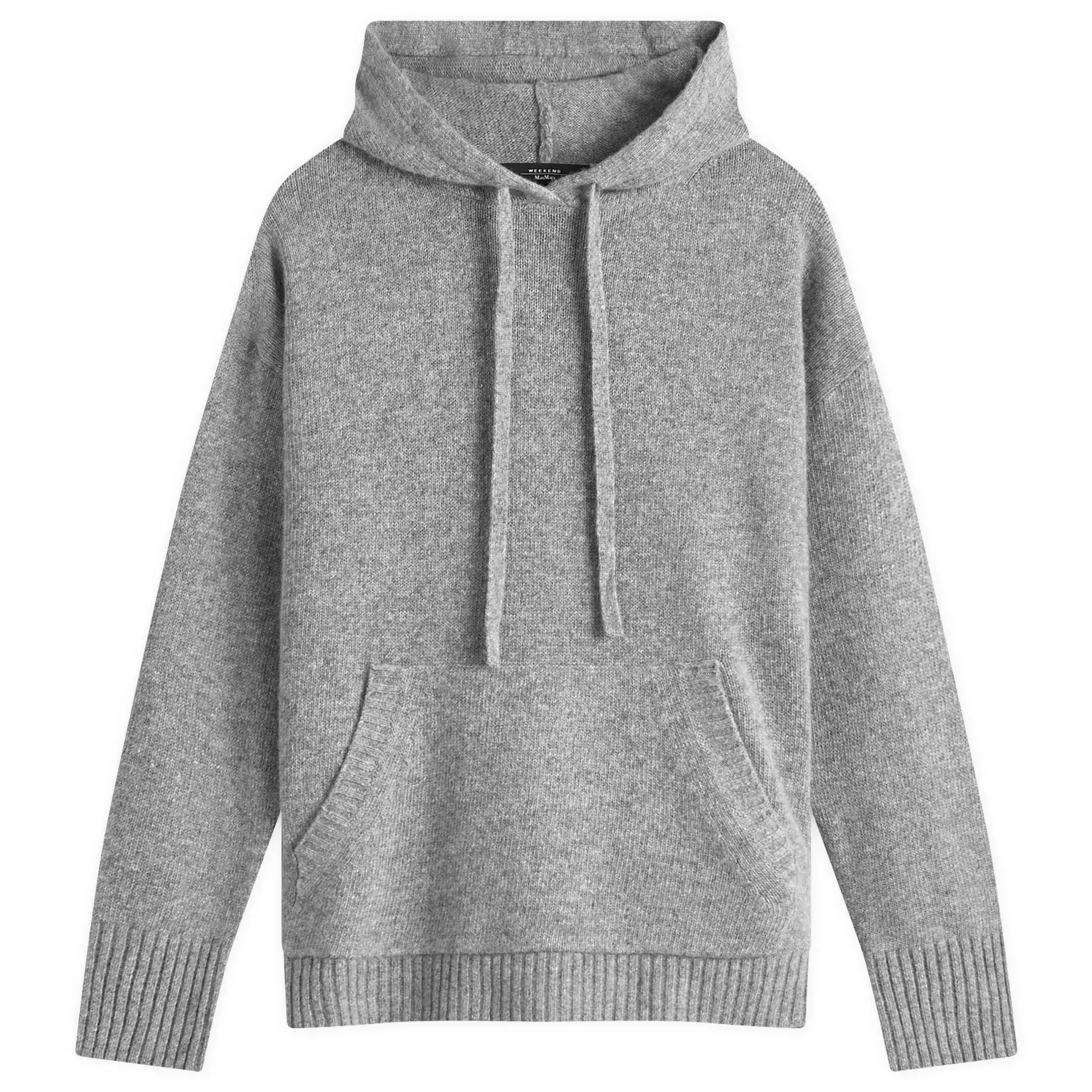 Weekend by Max Mara Women's Scenico Knitted Hoodie Medium Grey