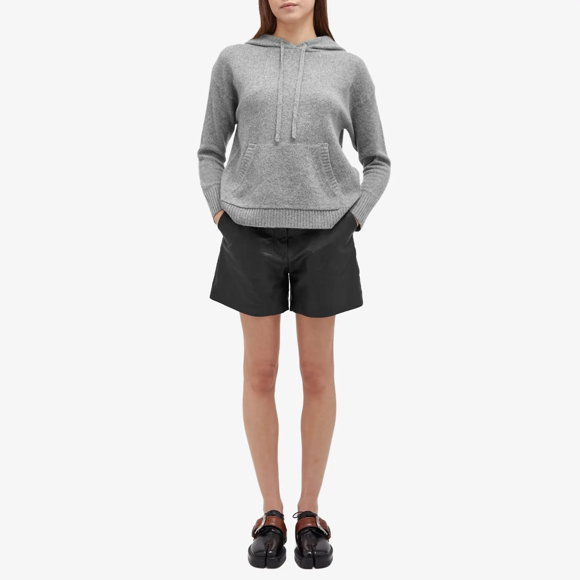 Weekend by Max Mara Women's Scenico Knitted Hoodie Medium Grey