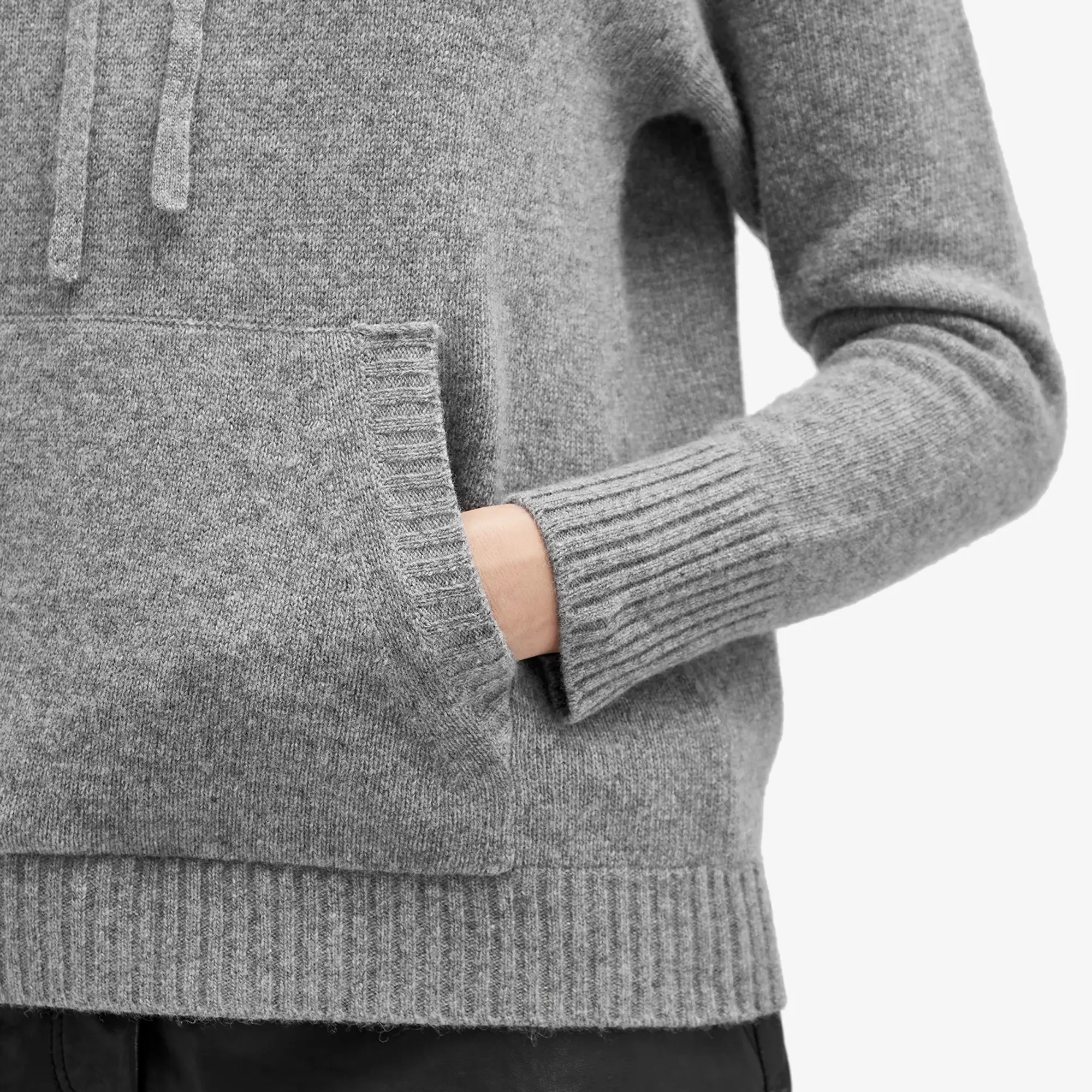 Weekend by Max Mara Women's Scenico Knitted Hoodie Medium Grey