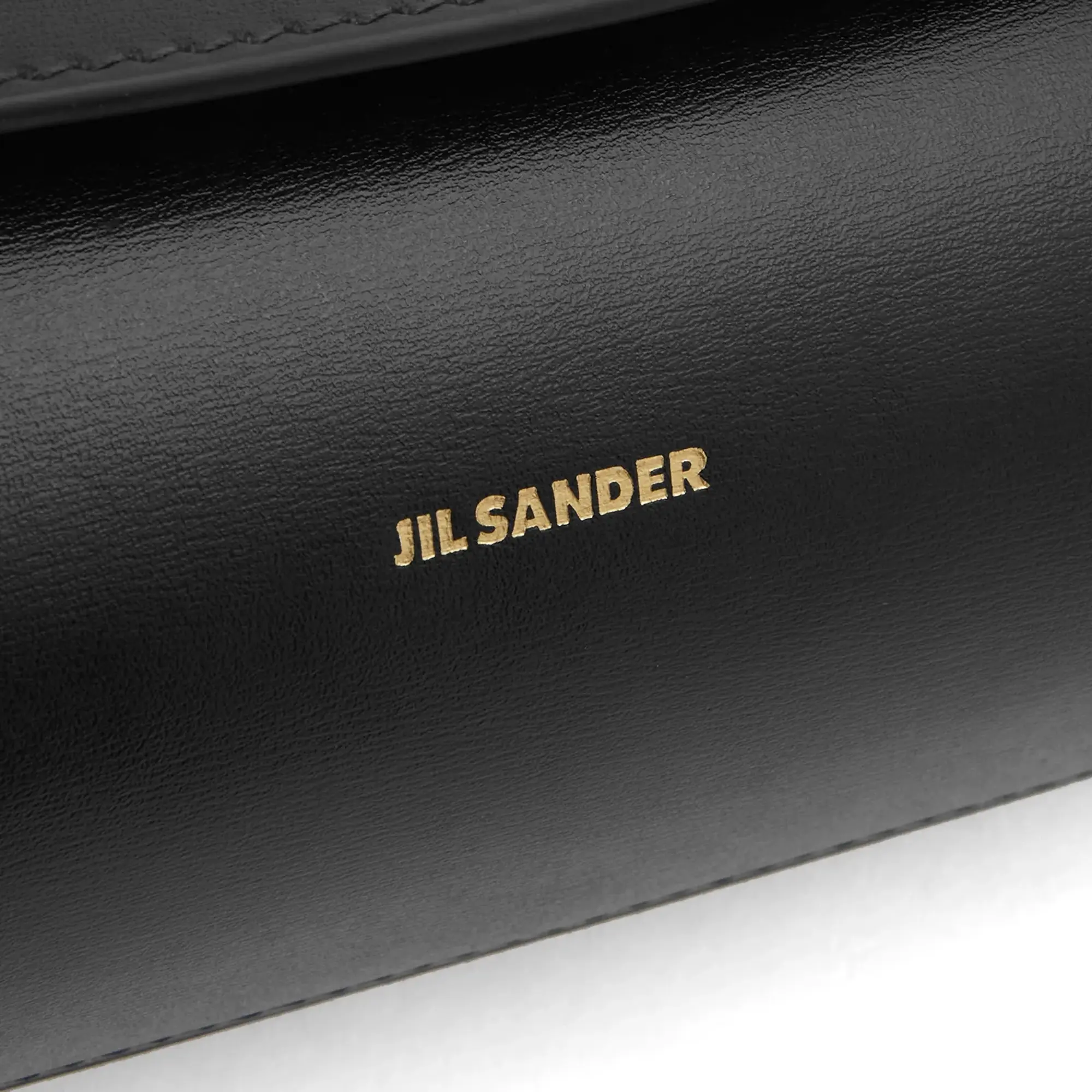 Jil Sander Women's Cannolo SM Leather Shoulder Bag Black