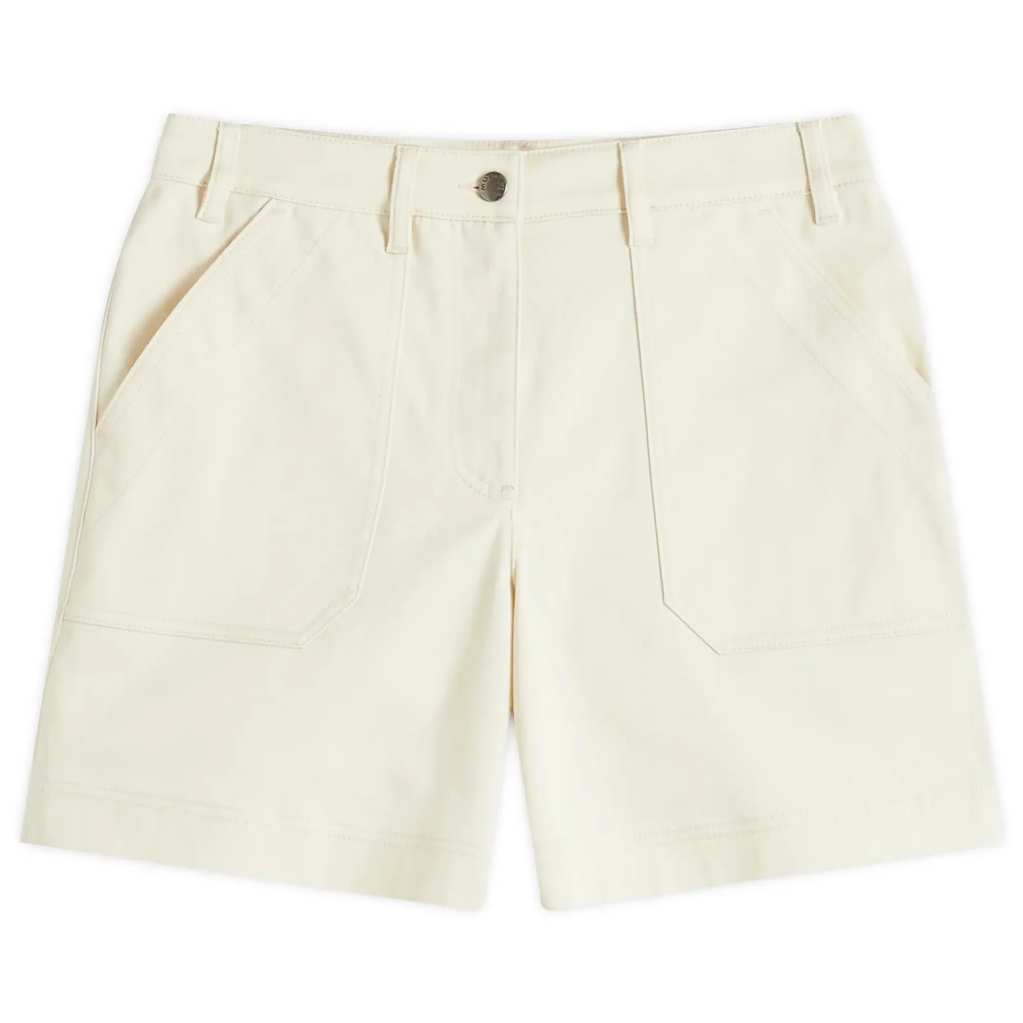 Moncler Women's Organic Cotton Wide Shorts White