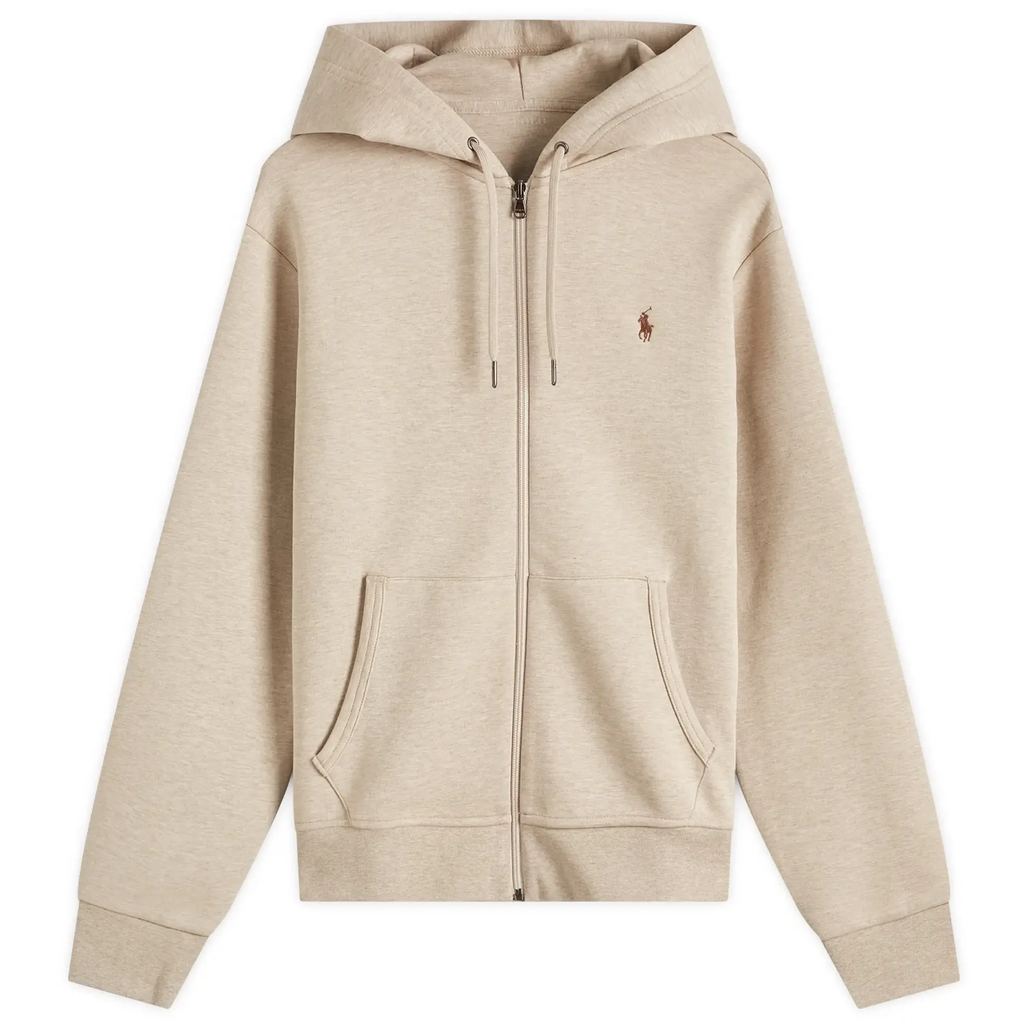 Polo Ralph Lauren Men's Double Knit Zip Hoodie Tuscan Beige Heather