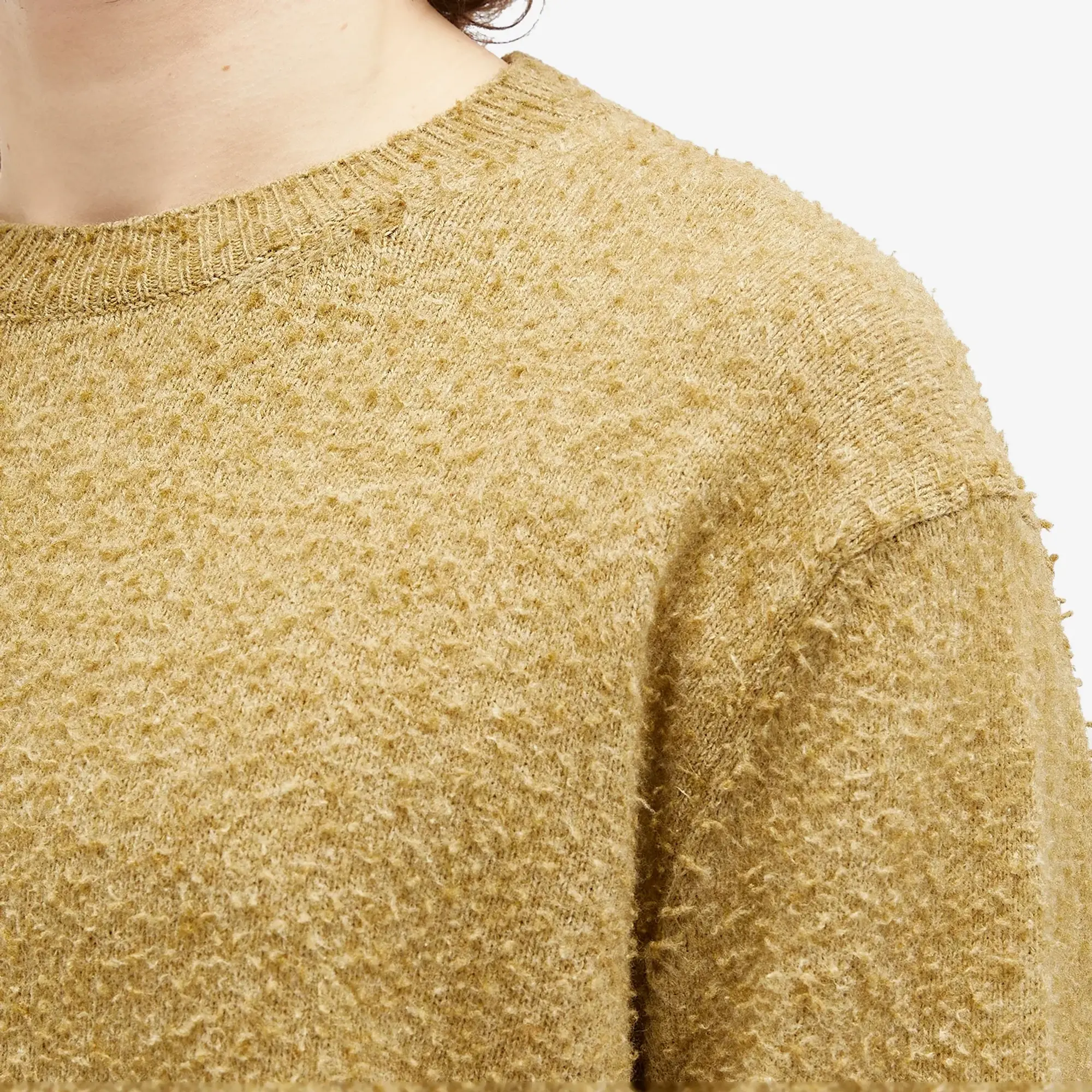 Maison Margiela Men's Wool Cotton Crewneck Knit Light Green