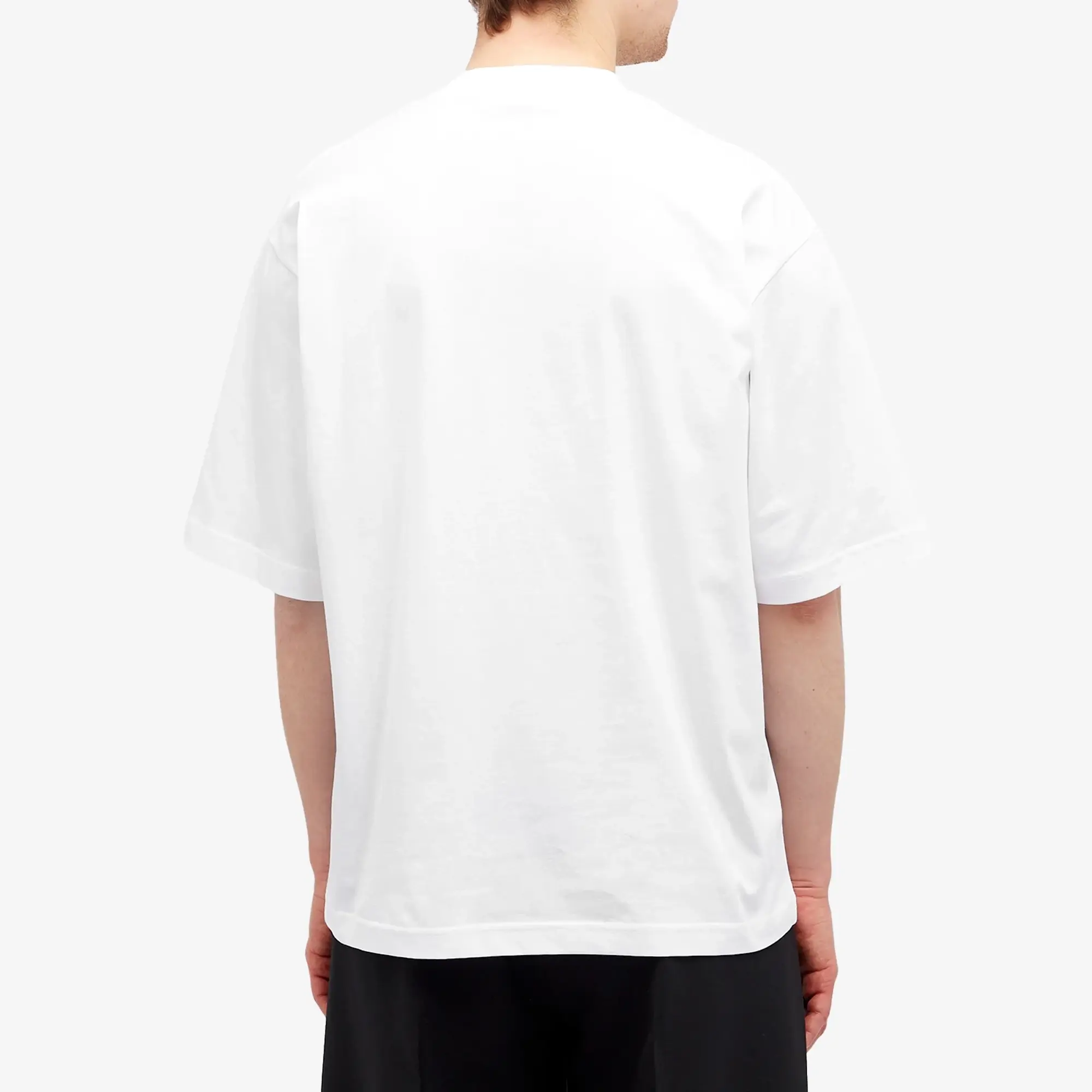 Asics Marni Men's Overlay Logo Patch Oversized T-Shirt Lily White