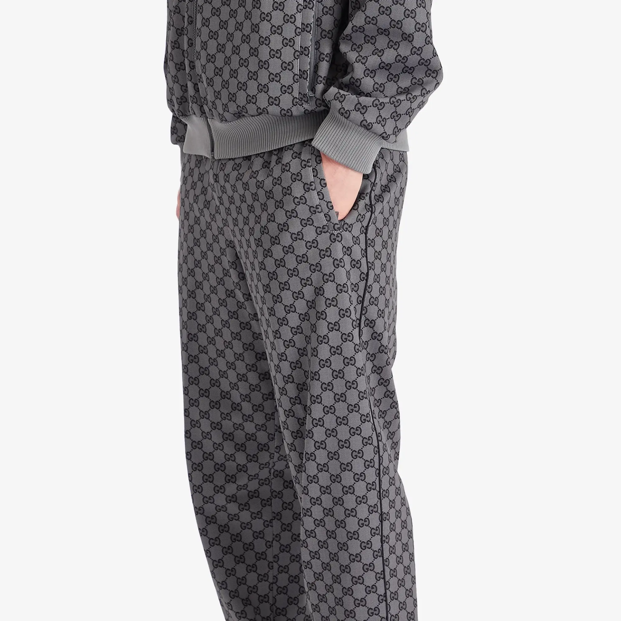 Gucci Men's Light Neoprene Jogging Pants Grey/Black