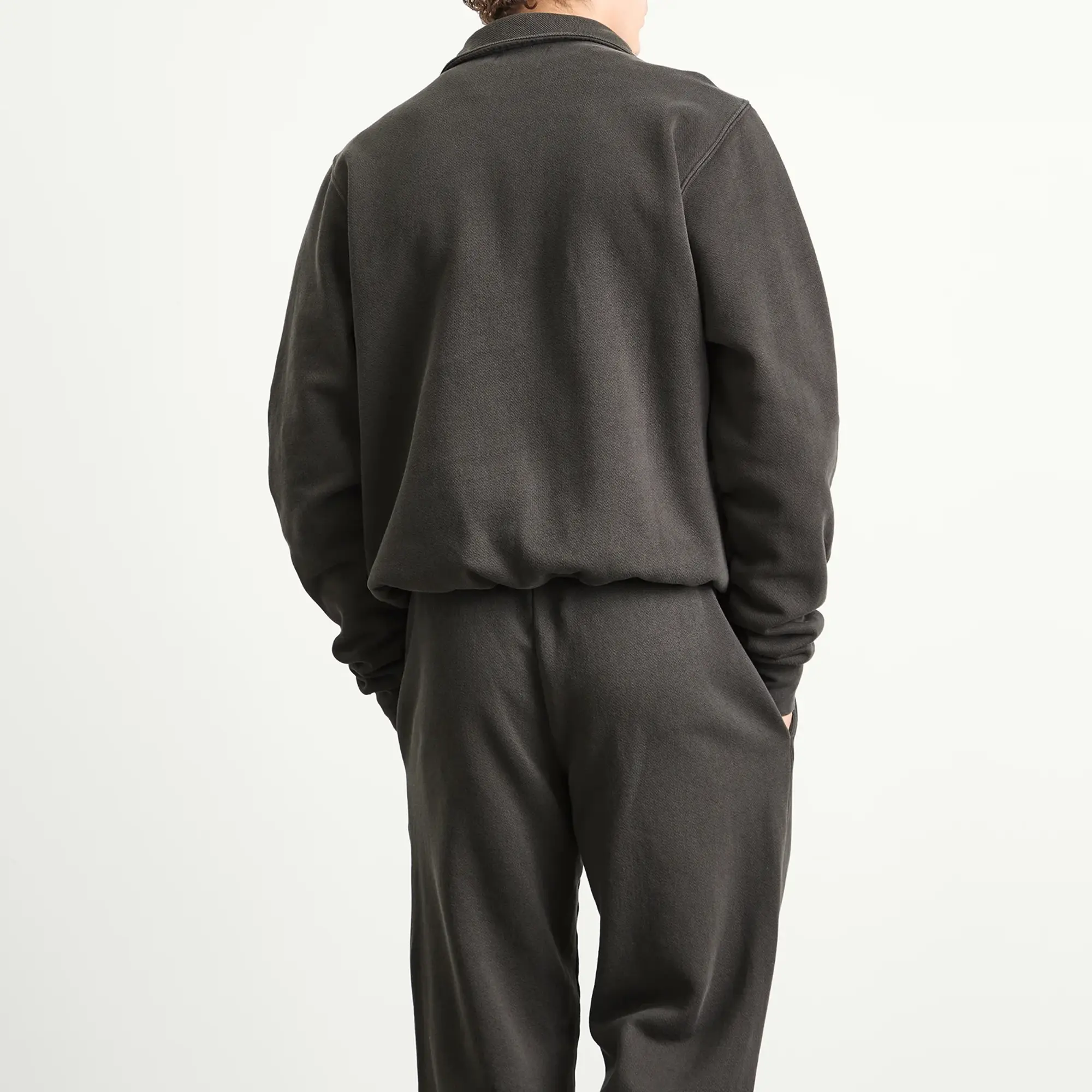 Asics Les Tien Men's Heavyweight Banded Yacht Half Zip Vintage Black