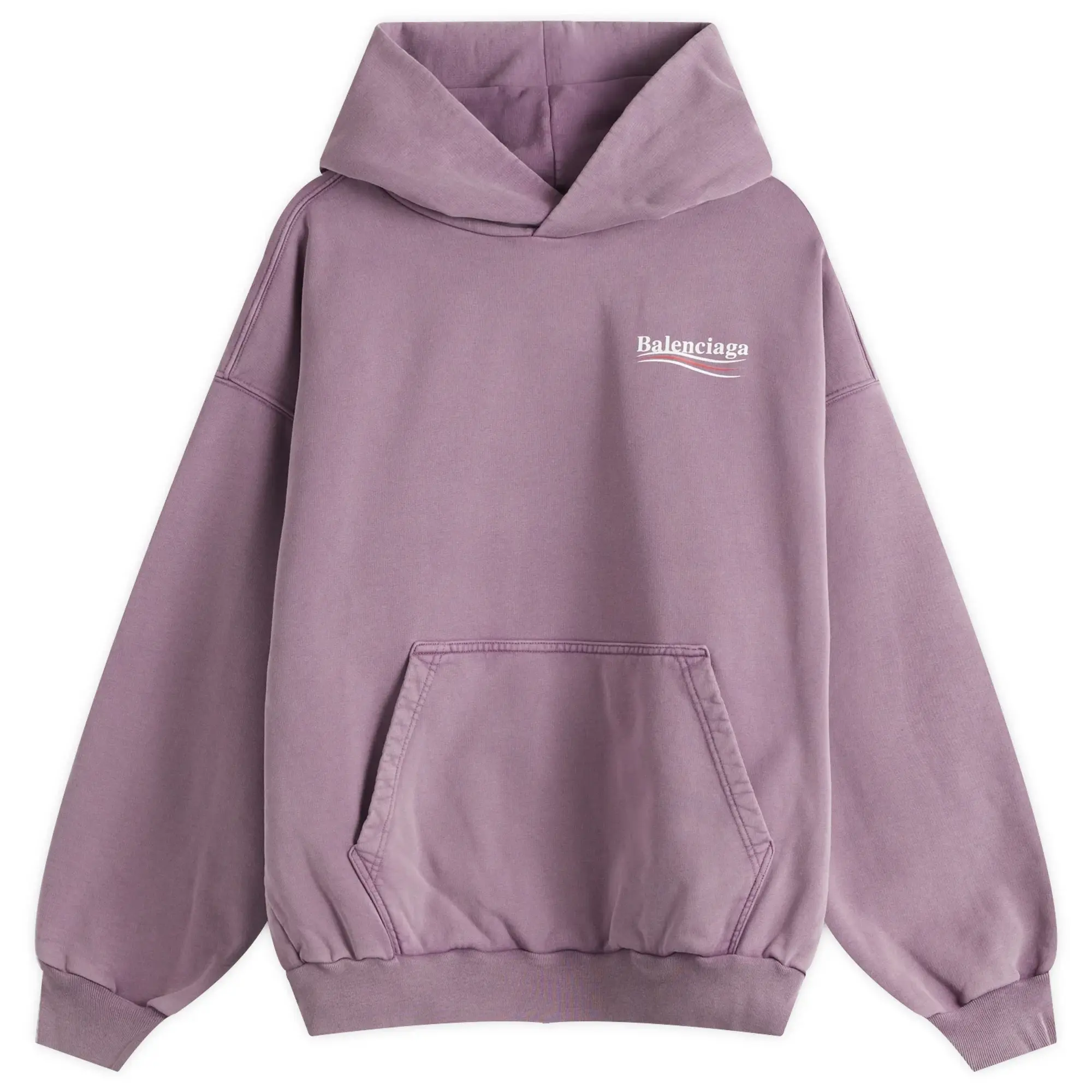 Balenciaga Men's Campaign Medium Fit Hoodie Purple/White/Red