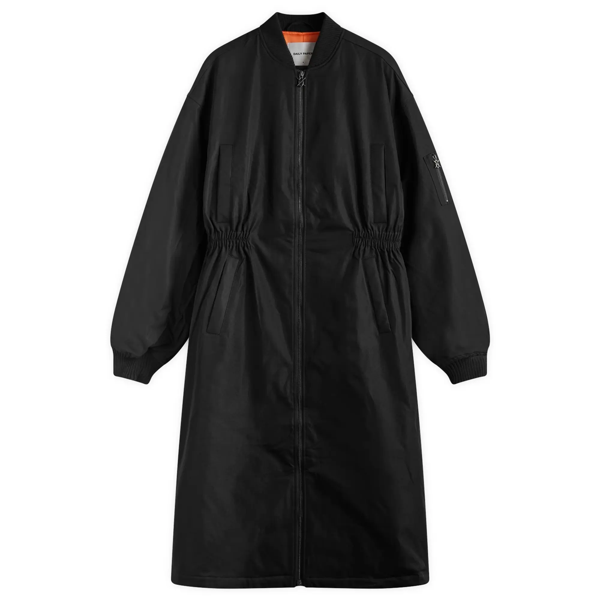 Daily Paper Women's Oversized Long Bomber Jacket Black