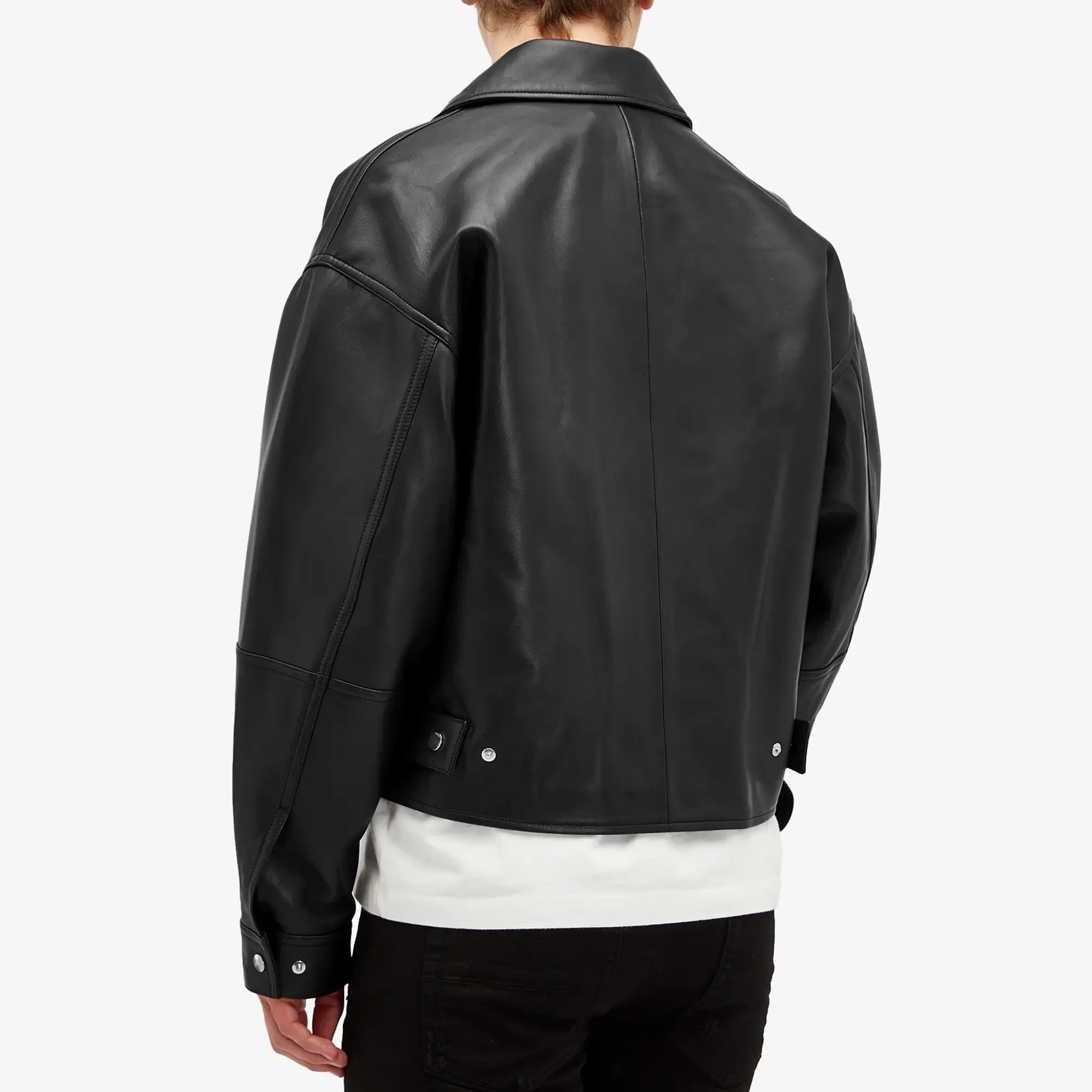 AMIRI Men's Ma Quad Leather Work Jacket Black
