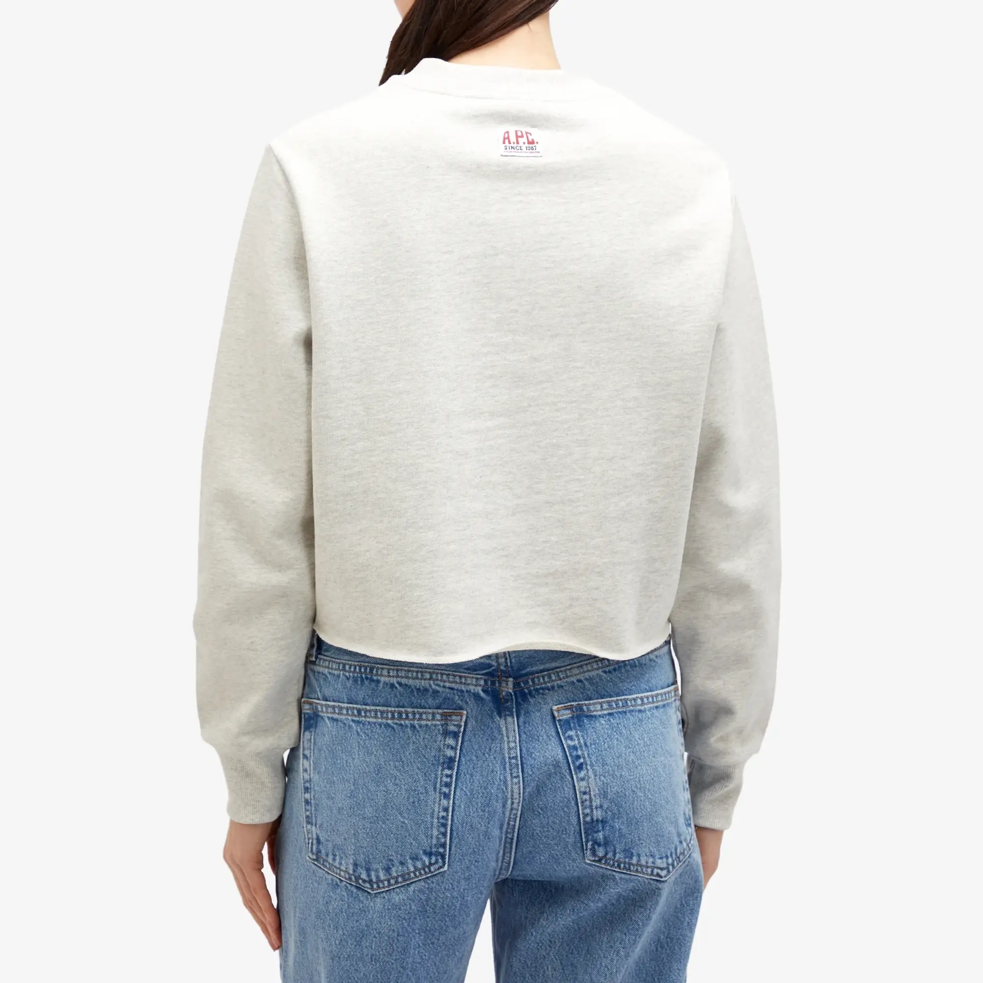 A.P.C. Women's Label F Sweatshirt Heathered Ecru