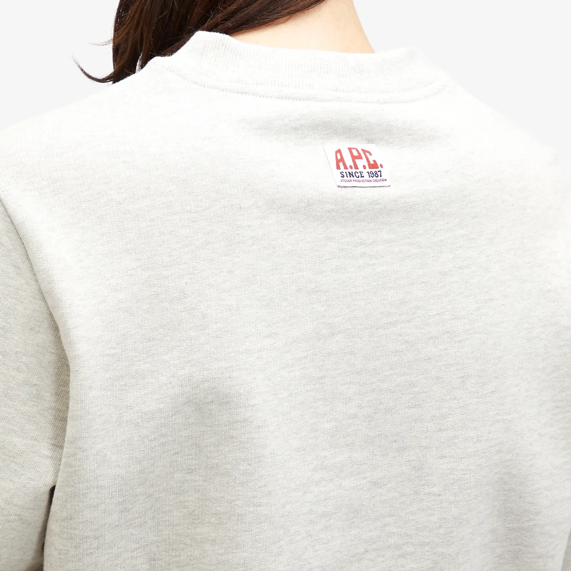 A.P.C. Women's Label F Sweatshirt Heathered Ecru