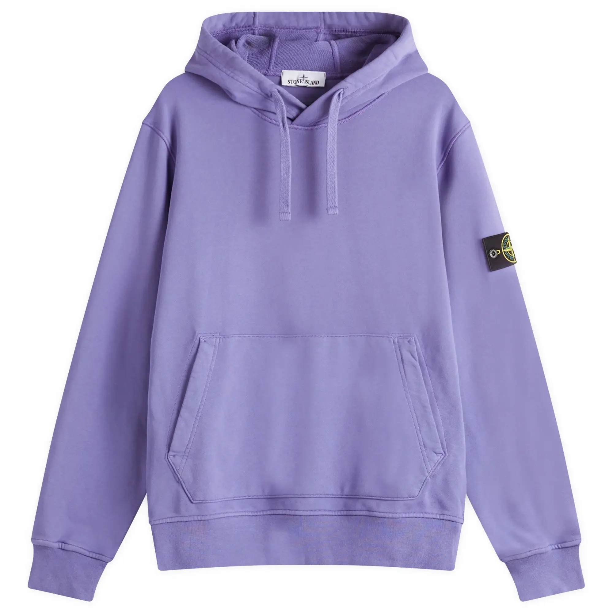 Stone Island Men's Garment Dyed Popover Hoodie Lavender