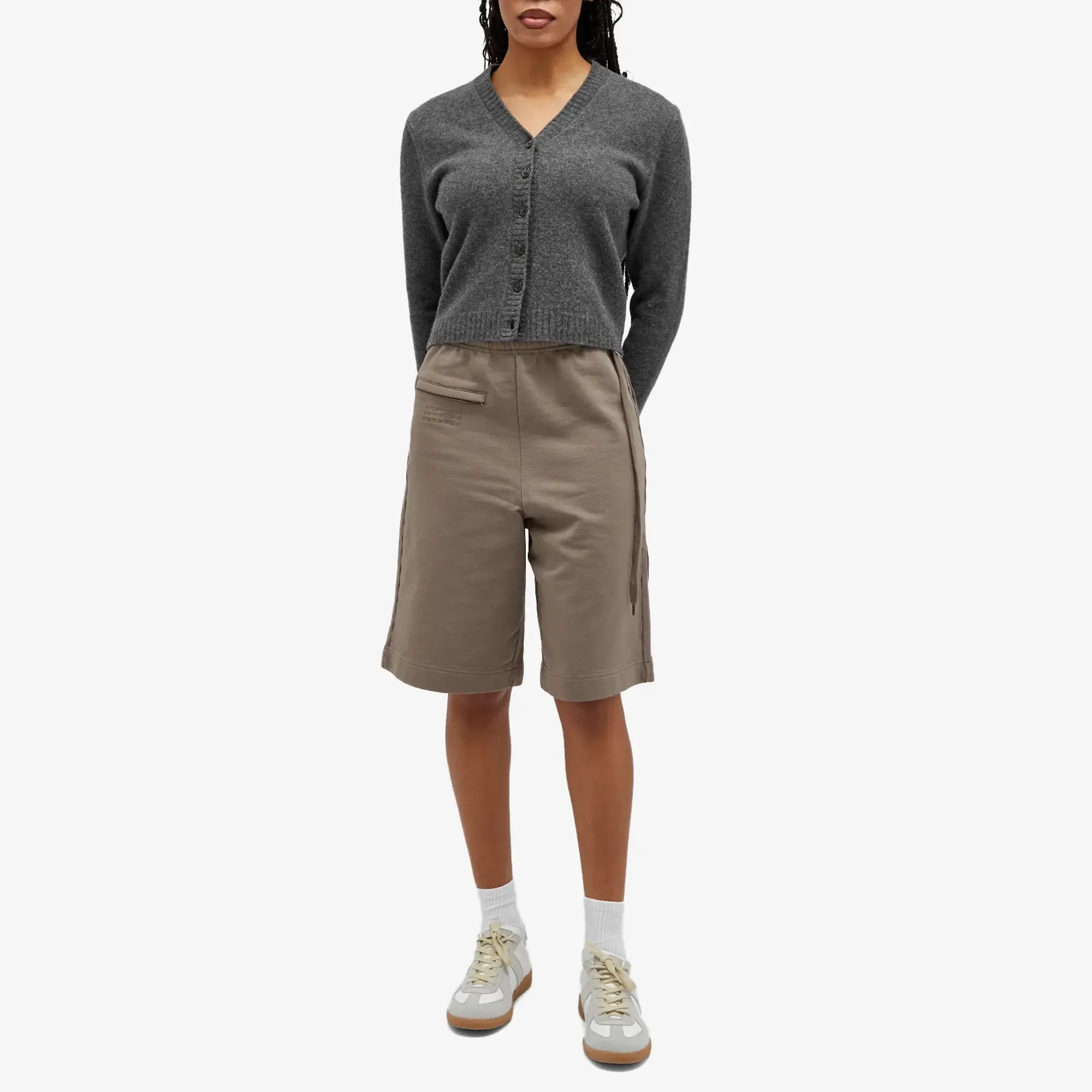 MM6 Maison Margiela Women's Jersey Longline Shorts Brown