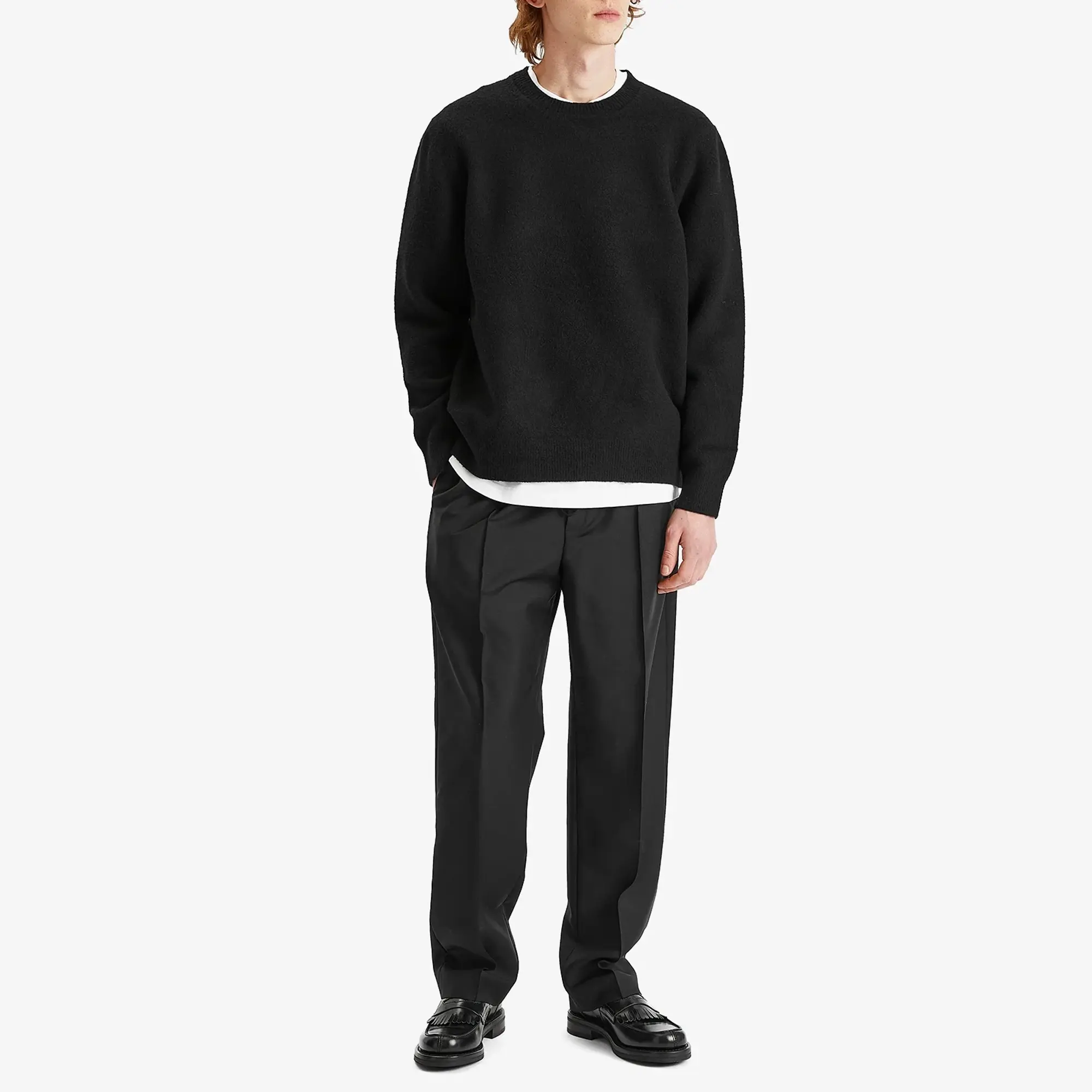 Róhe Men's Boiled Wool Jumper Black