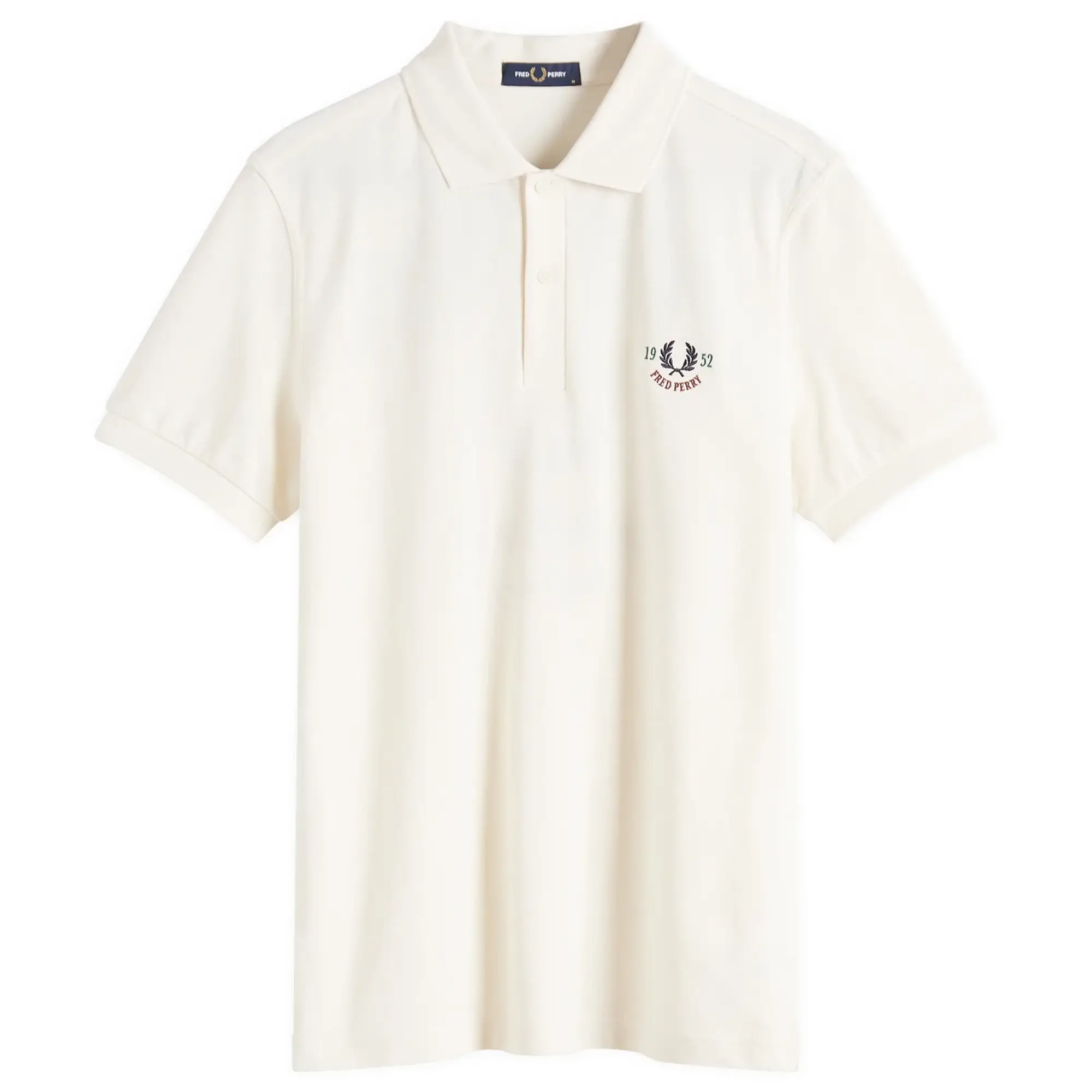 Fred Perry Men's Clubhouse Embroidered Polo Shirt Ecru