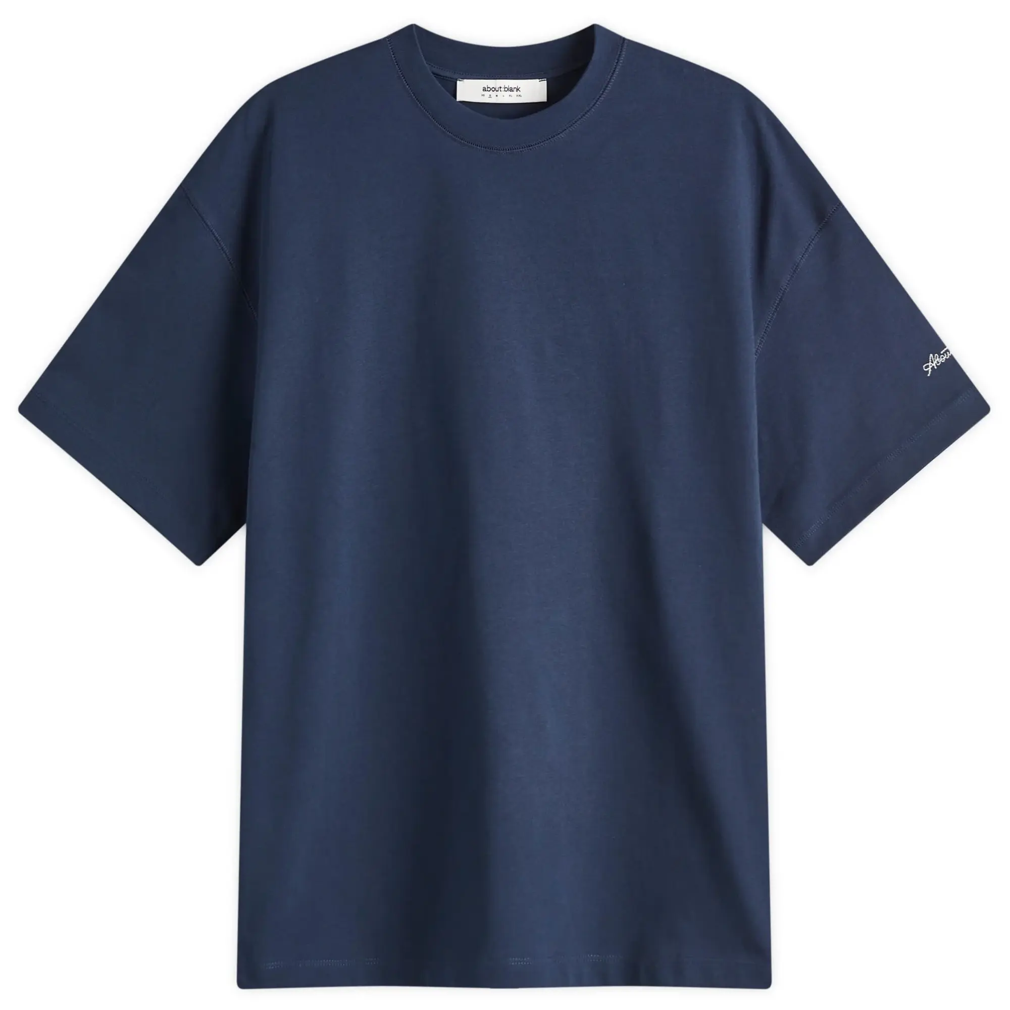 about:blank Chain Stitch T-Shirt - Presented by END. Navy
