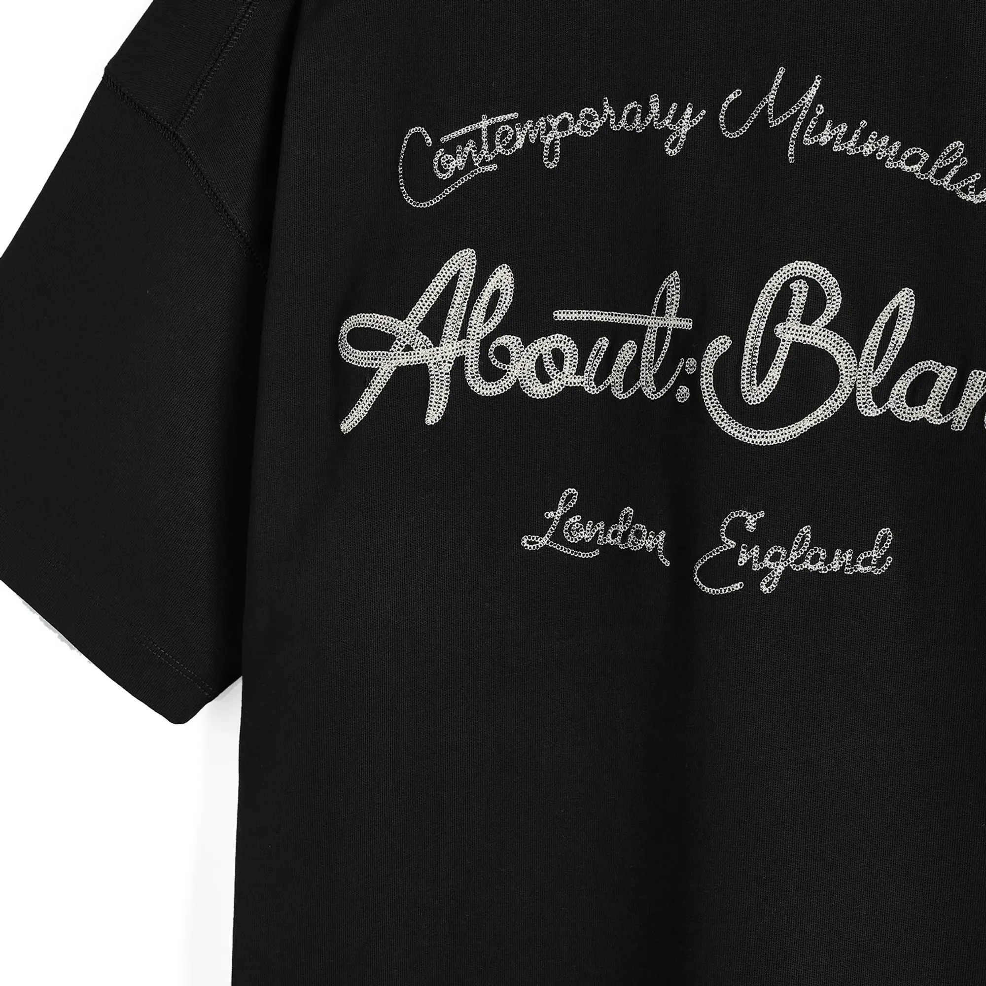 about:blank Chain Stitch T-Shirt - Presented by END. Black