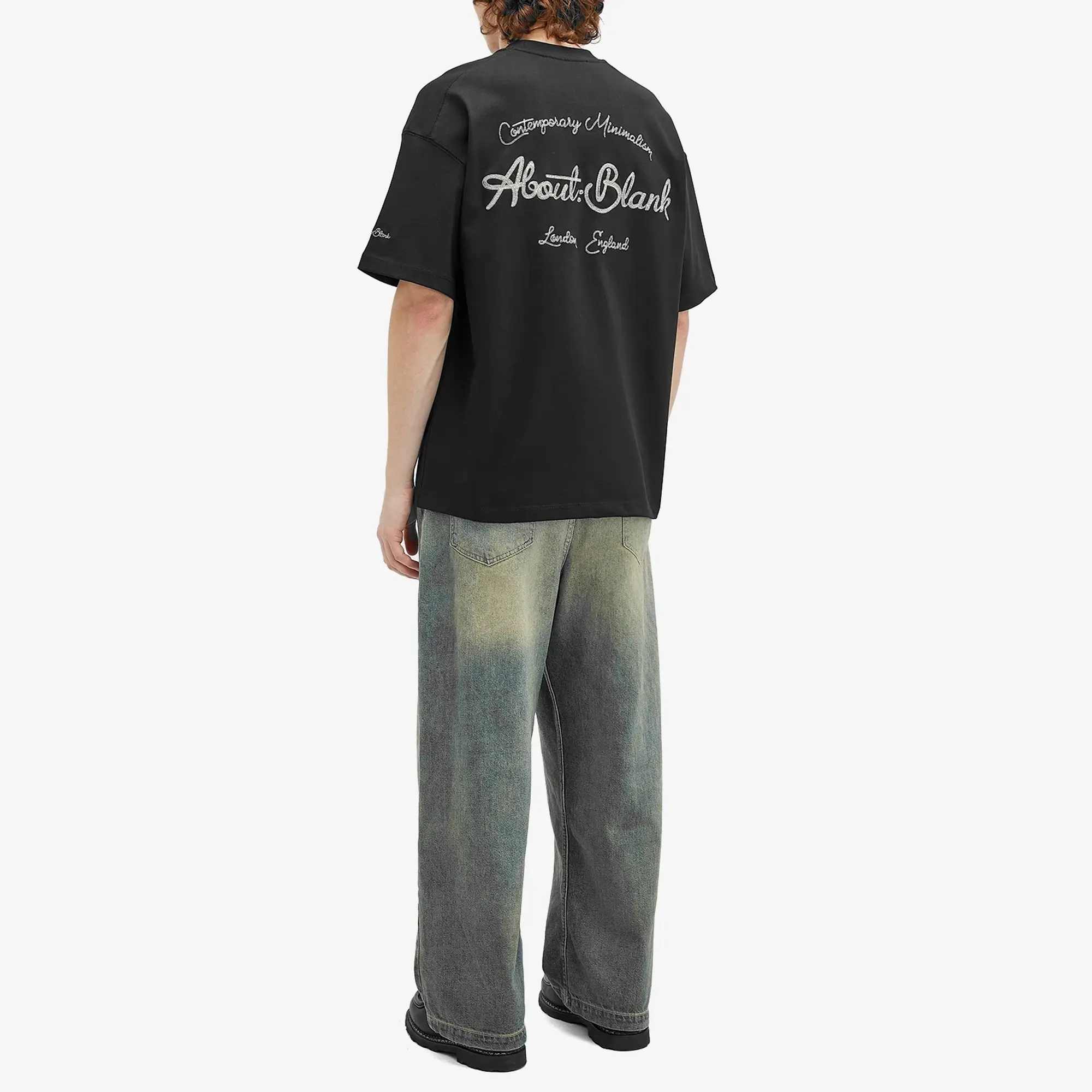 about:blank Chain Stitch T-Shirt - Presented by END. Black