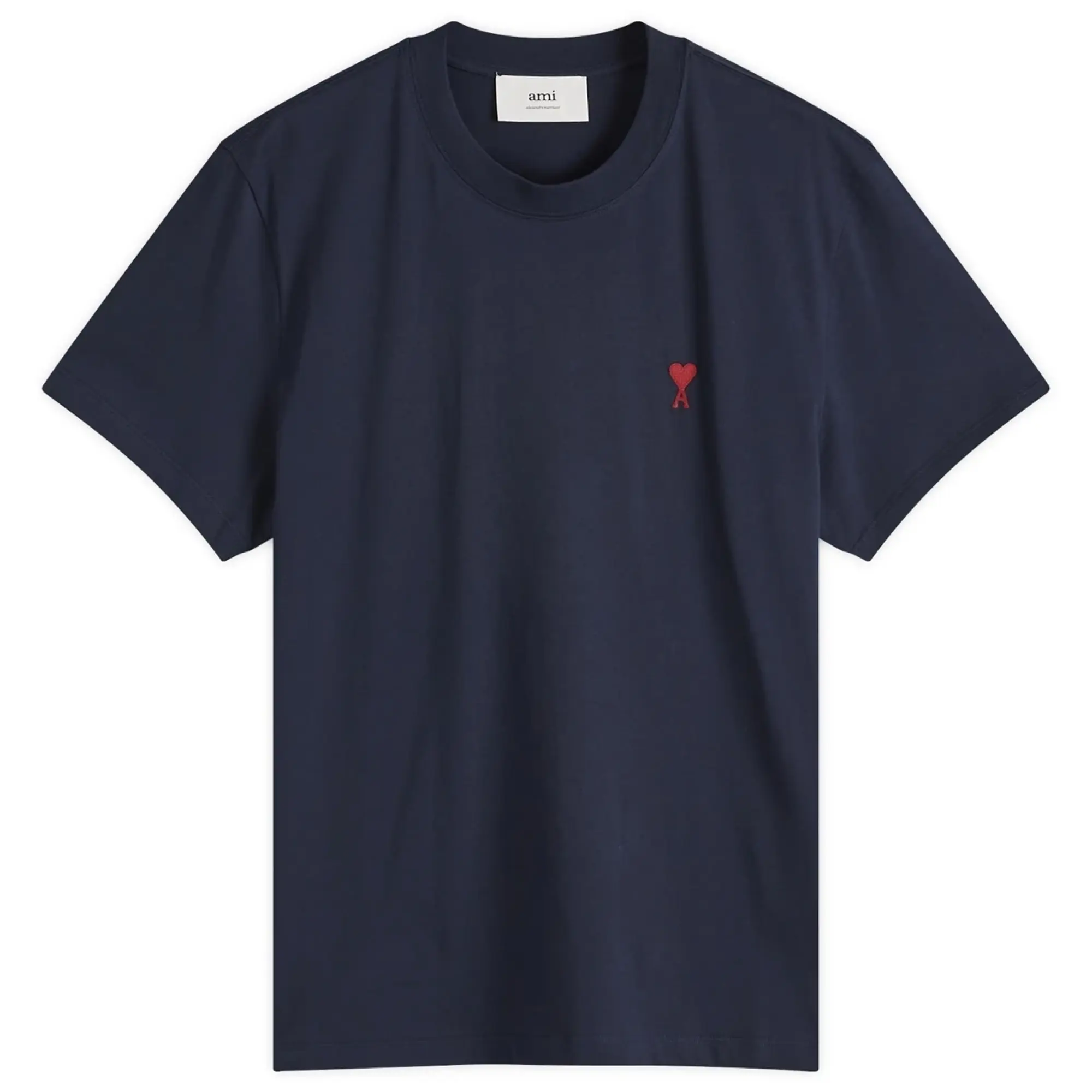 AMI Paris Men's Small Red ADC Classic T-Shirt Night Blue