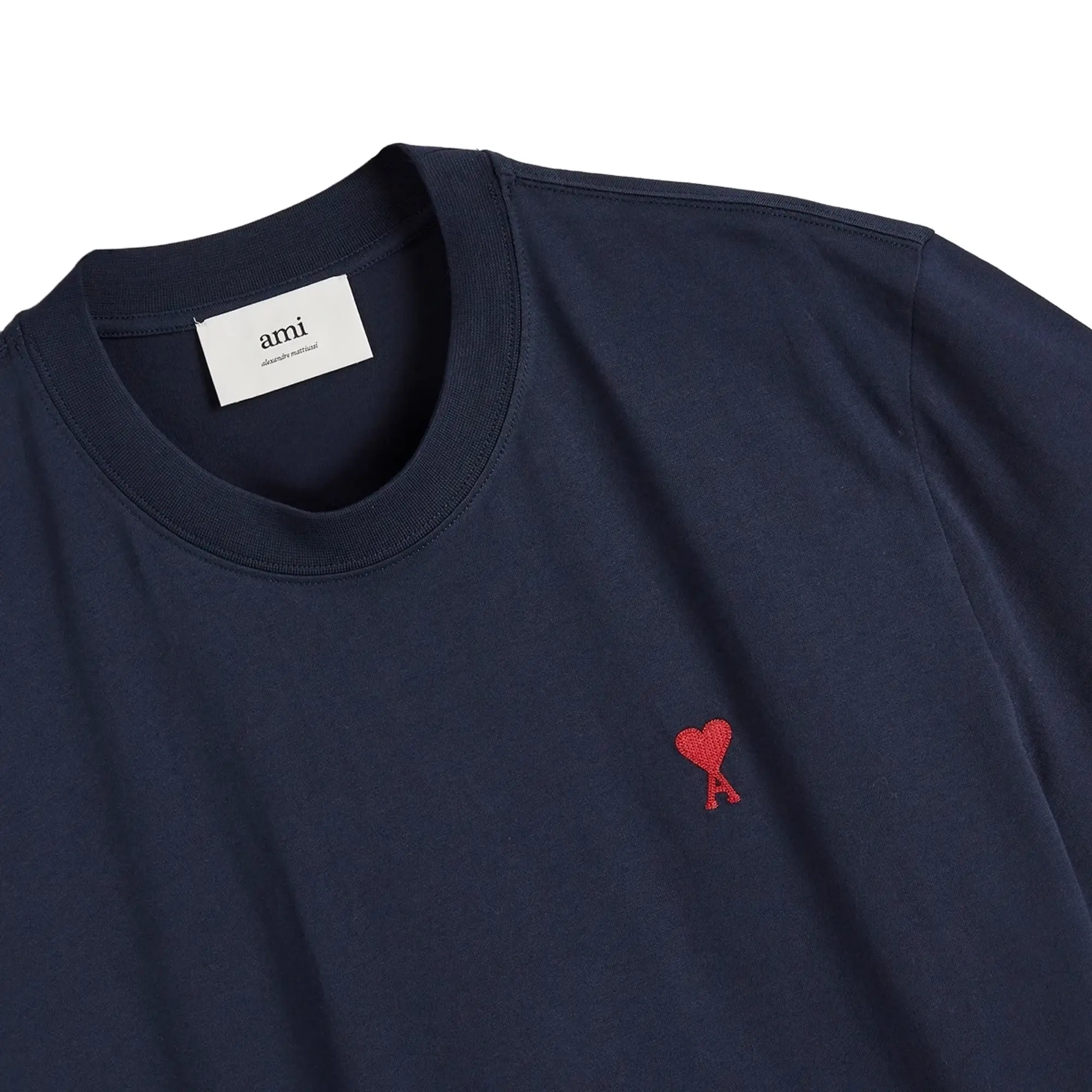 AMI Paris Men's Small Red ADC Classic T-Shirt Night Blue