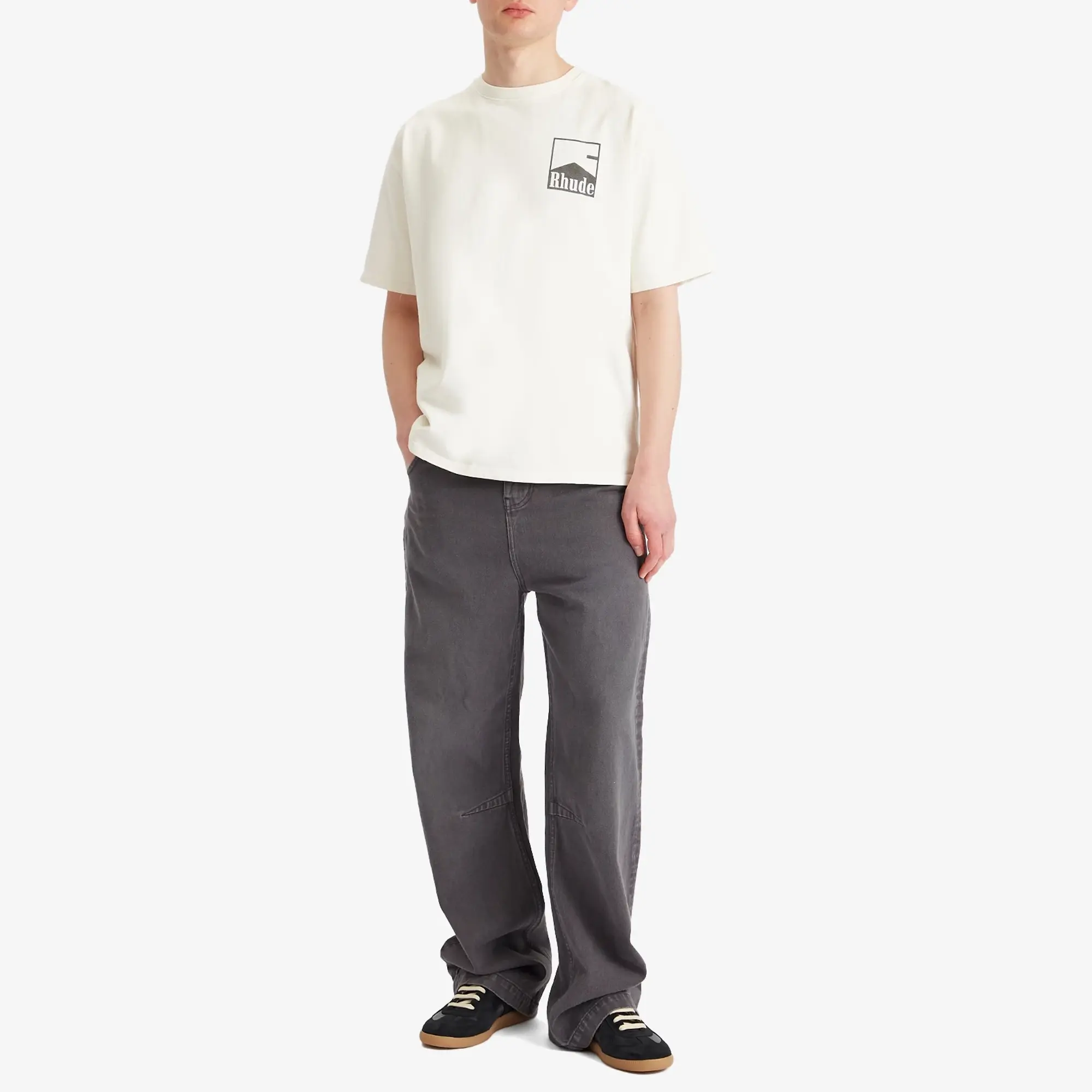 T-Shirt Rhude Chevron Tee Vintage White M