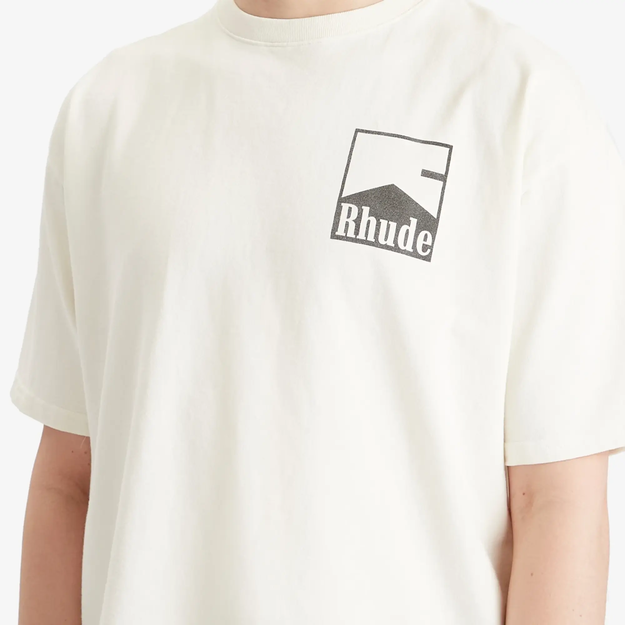 T-Shirt Rhude Chevron Tee Vintage White M