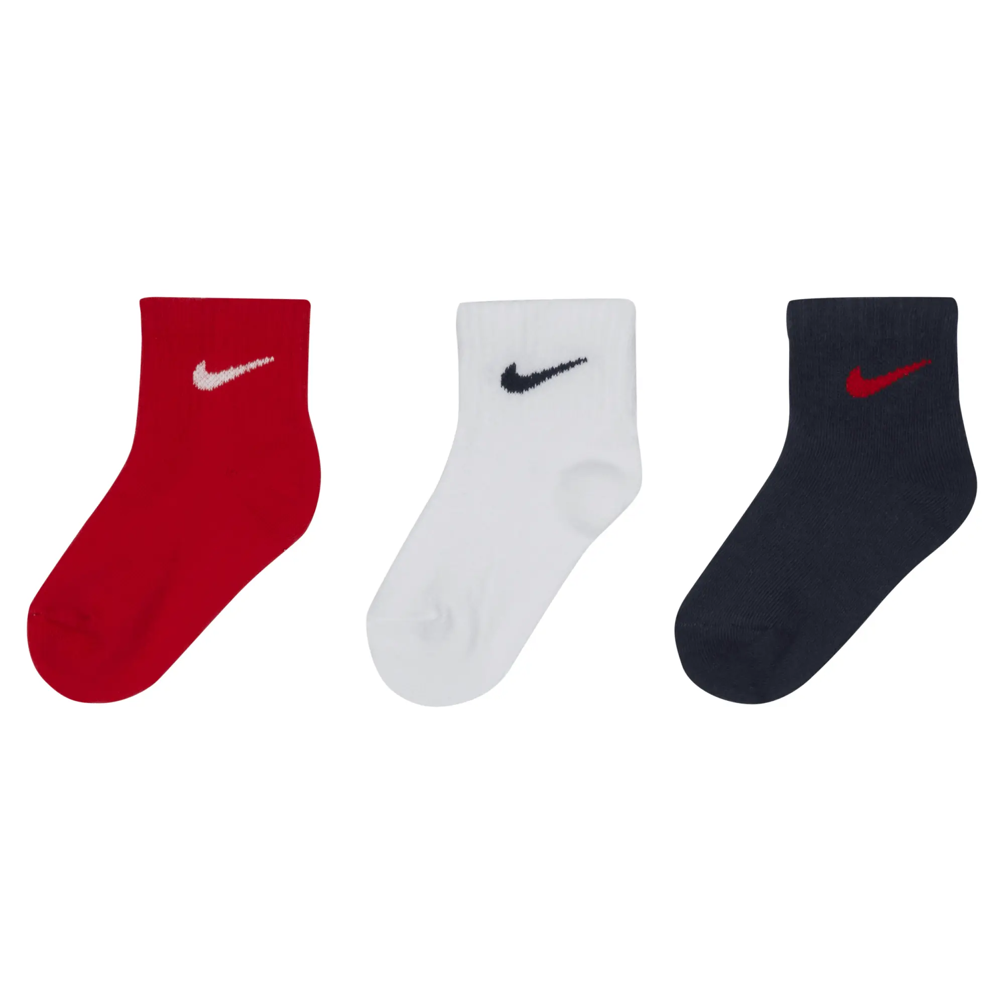 Nike Baby Gripper Ankle Socks (3 Pairs) - Multi-Colour