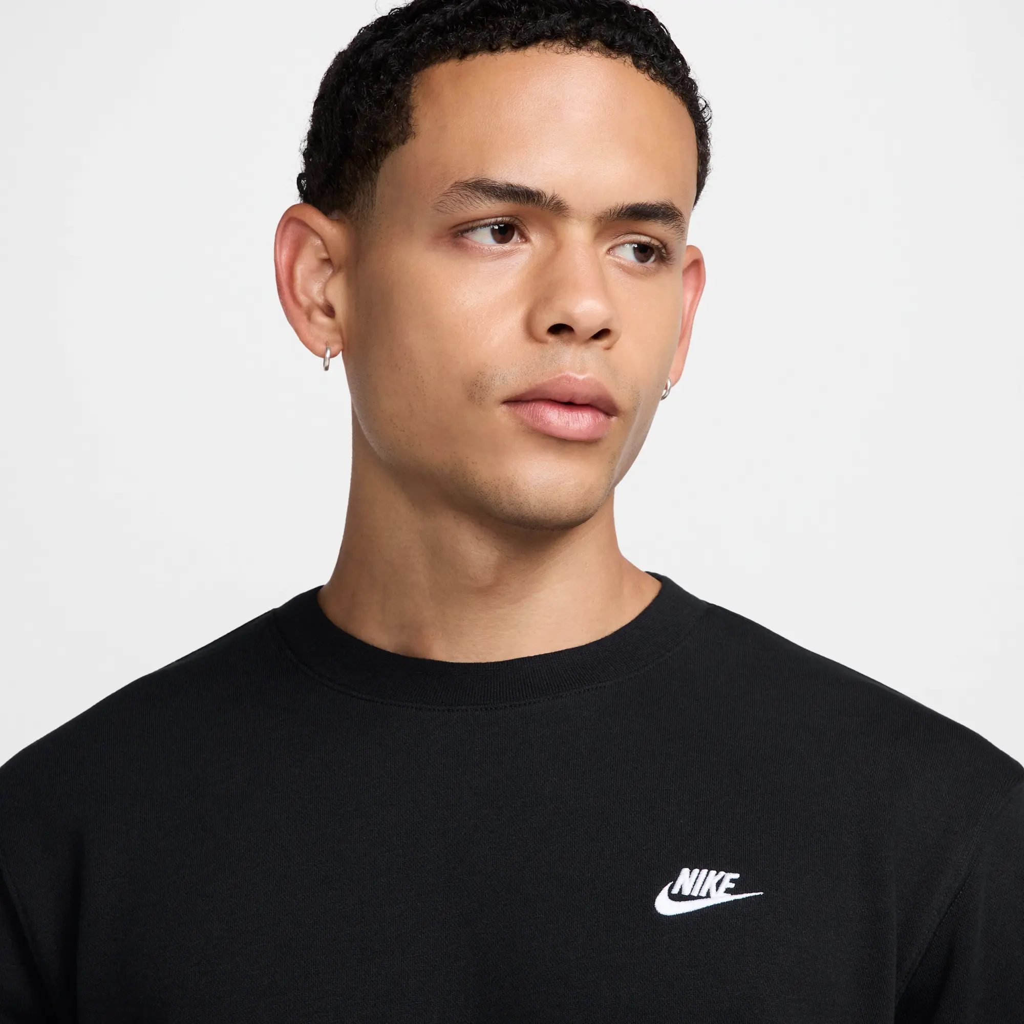 Nike Club Men Sweatshirts - Black