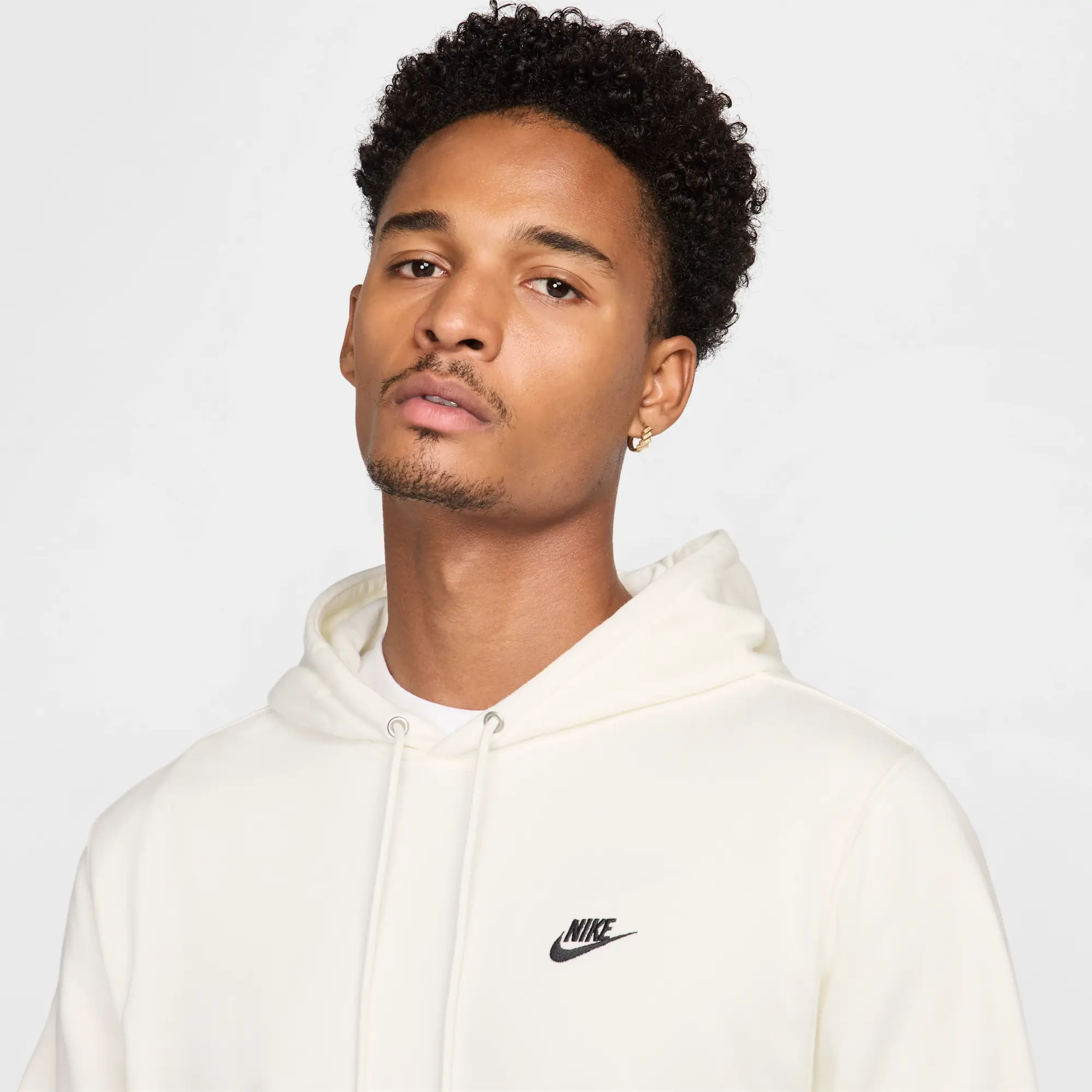 Nike Club Men Hoodies - White