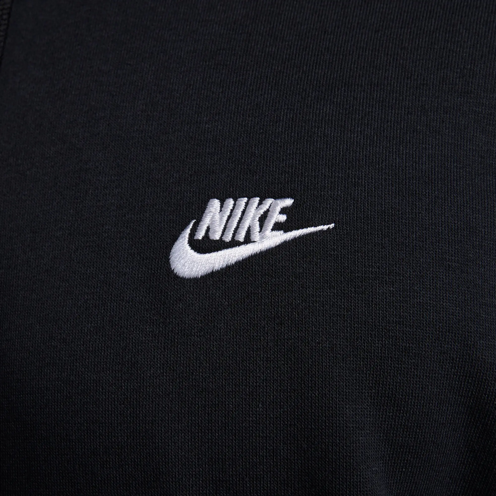 Nike Club Men's French Terry Pullover Hoodie - Black - Cotton/Polyester