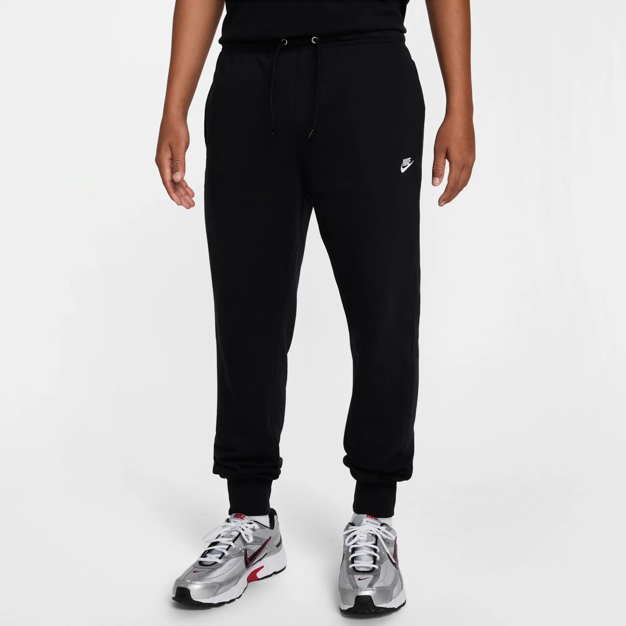 Nike Club Men's French Terry Joggers - Black - Cotton/Polyester