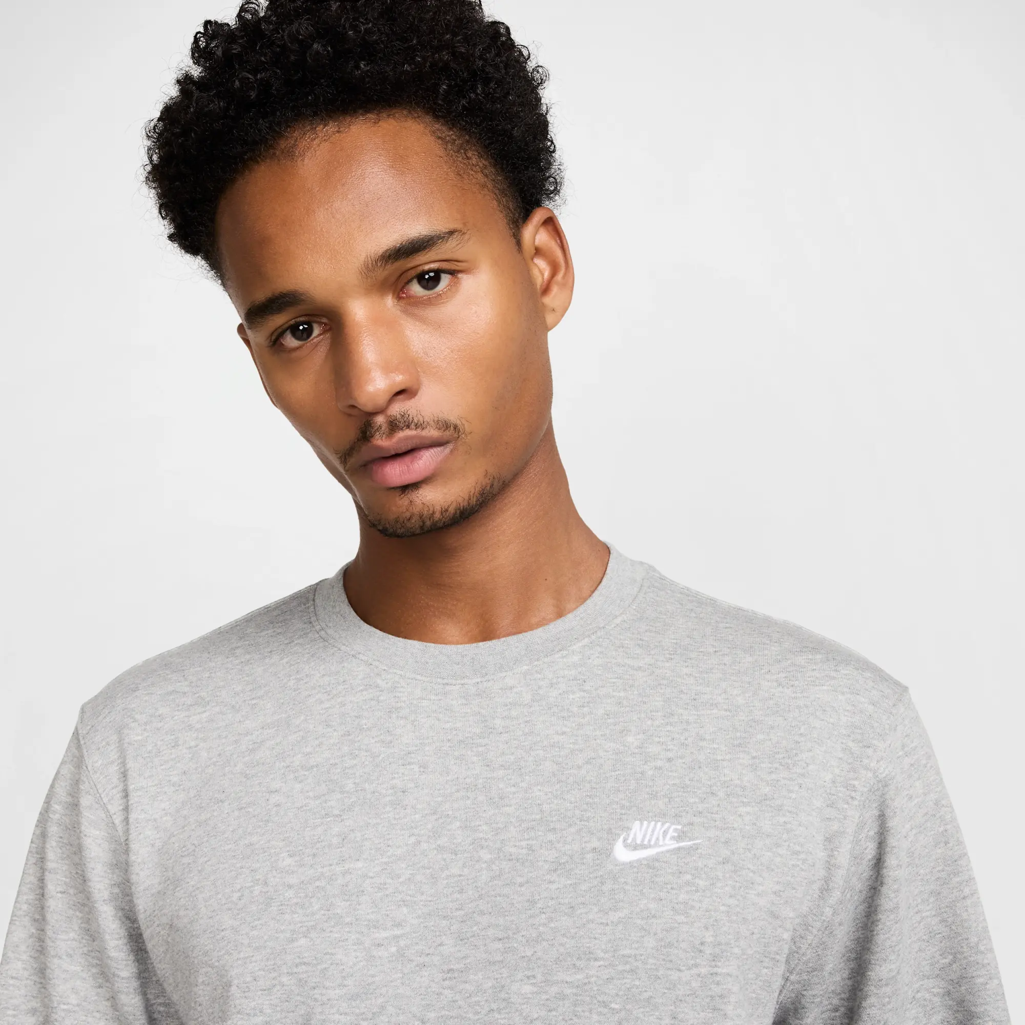 Nike Club Crew Neck Jumper In Grey