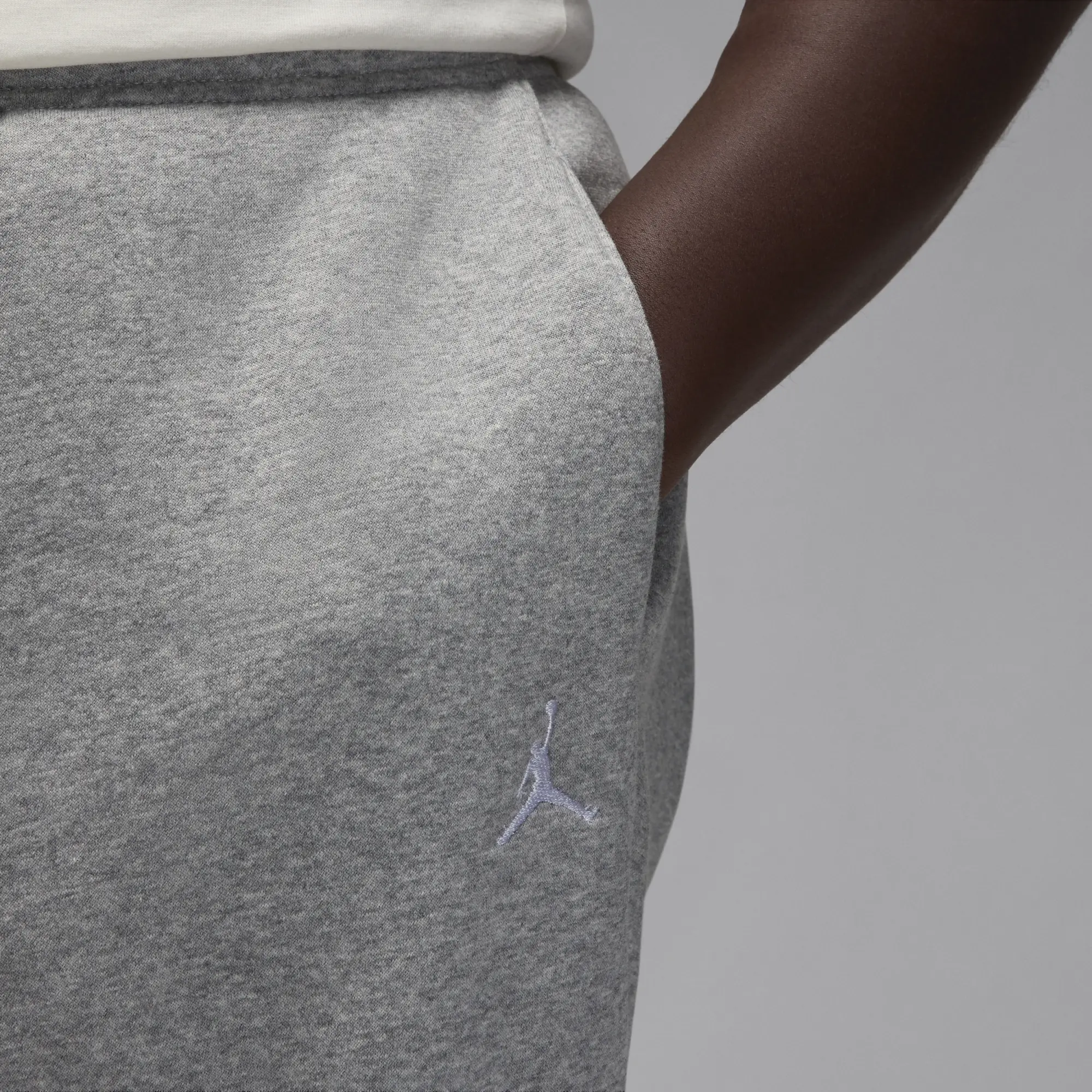 Nike Jordan Brooklyn Fleece Women's Trousers - Grey - Cotton/Polyester