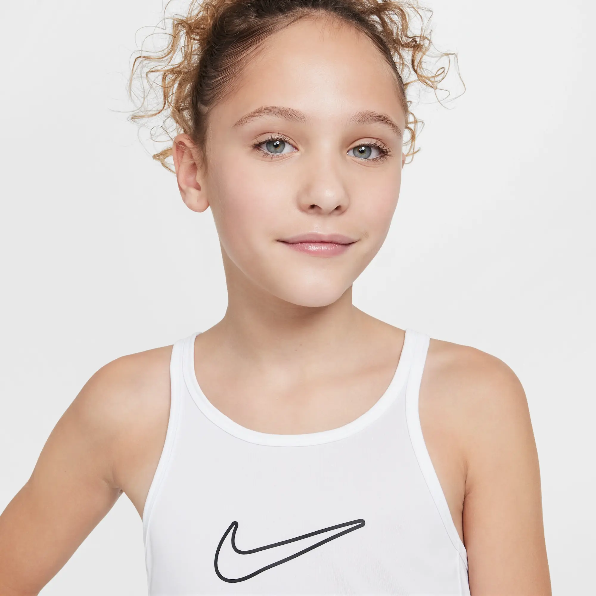 Nike One Classic Older Kids' (Girls') Dri-FIT Tank Top - White - Polyester