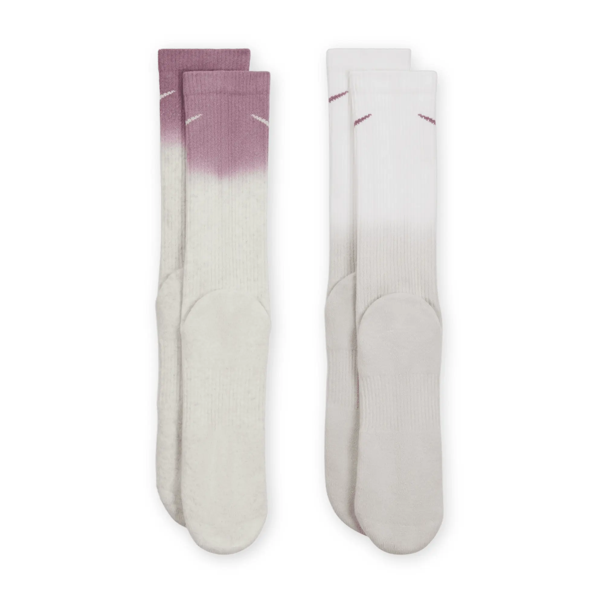 Nike 2 Pack Everyday Plush Cushioned Sock - White - Size 2.5-5 - White