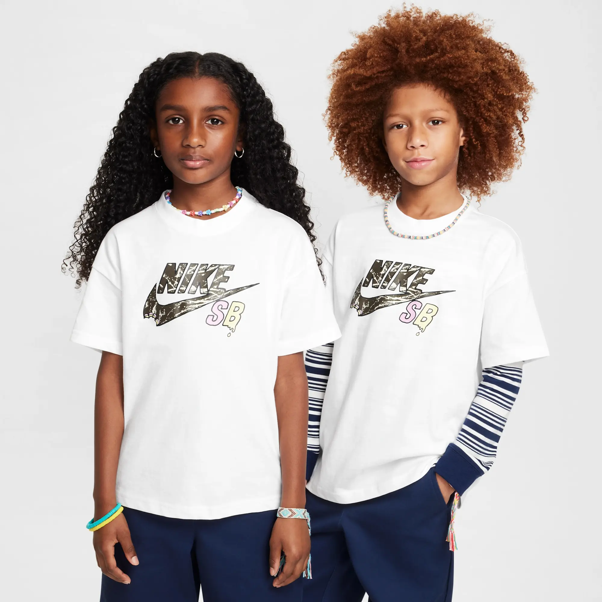 Nike SB Older Kids' T-Shirt - White - Cotton