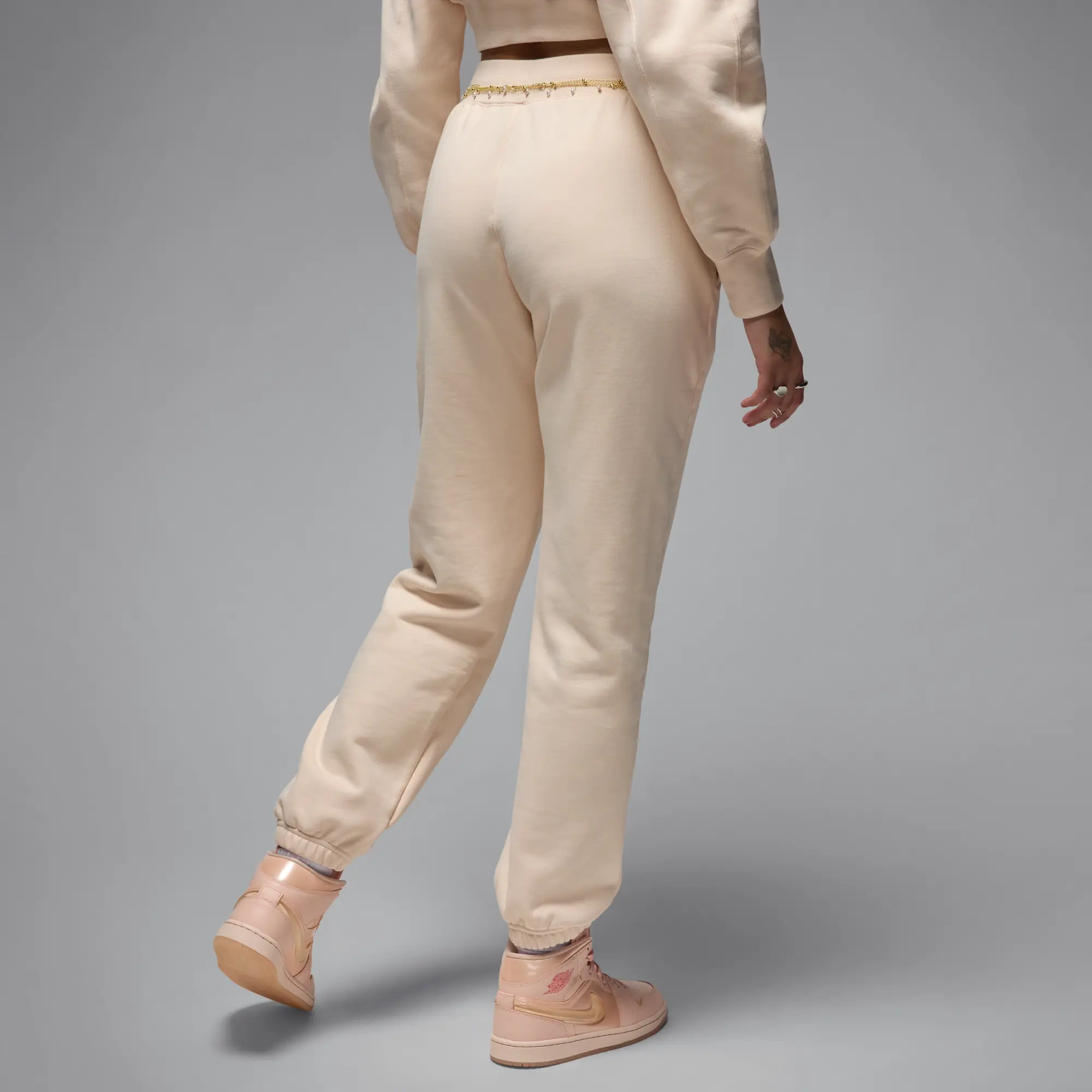 Nike Jordan Flight Fleece Women's Trousers - Brown - Cotton/Polyester
