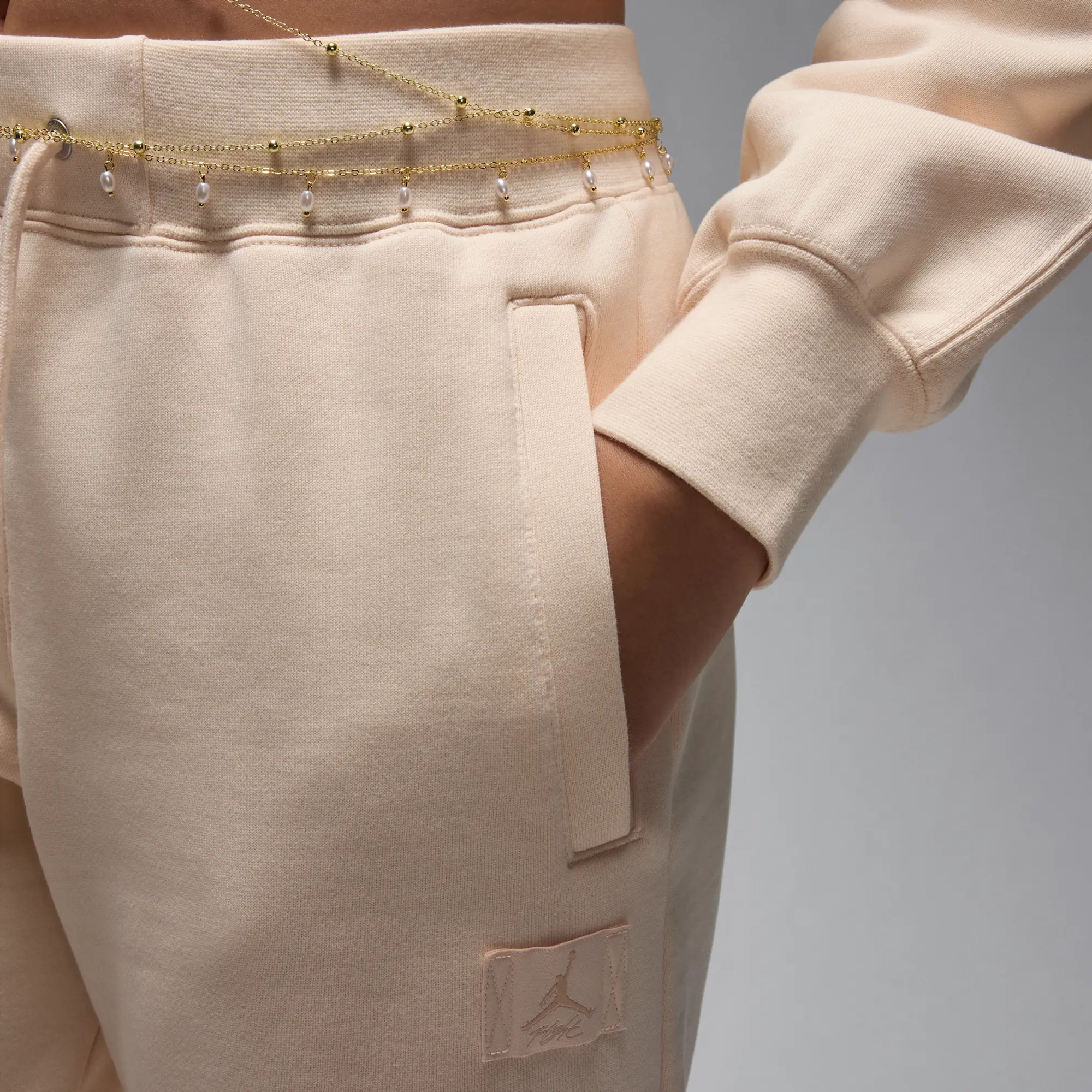 Nike Jordan Flight Fleece Women's Trousers - Brown - Cotton/Polyester