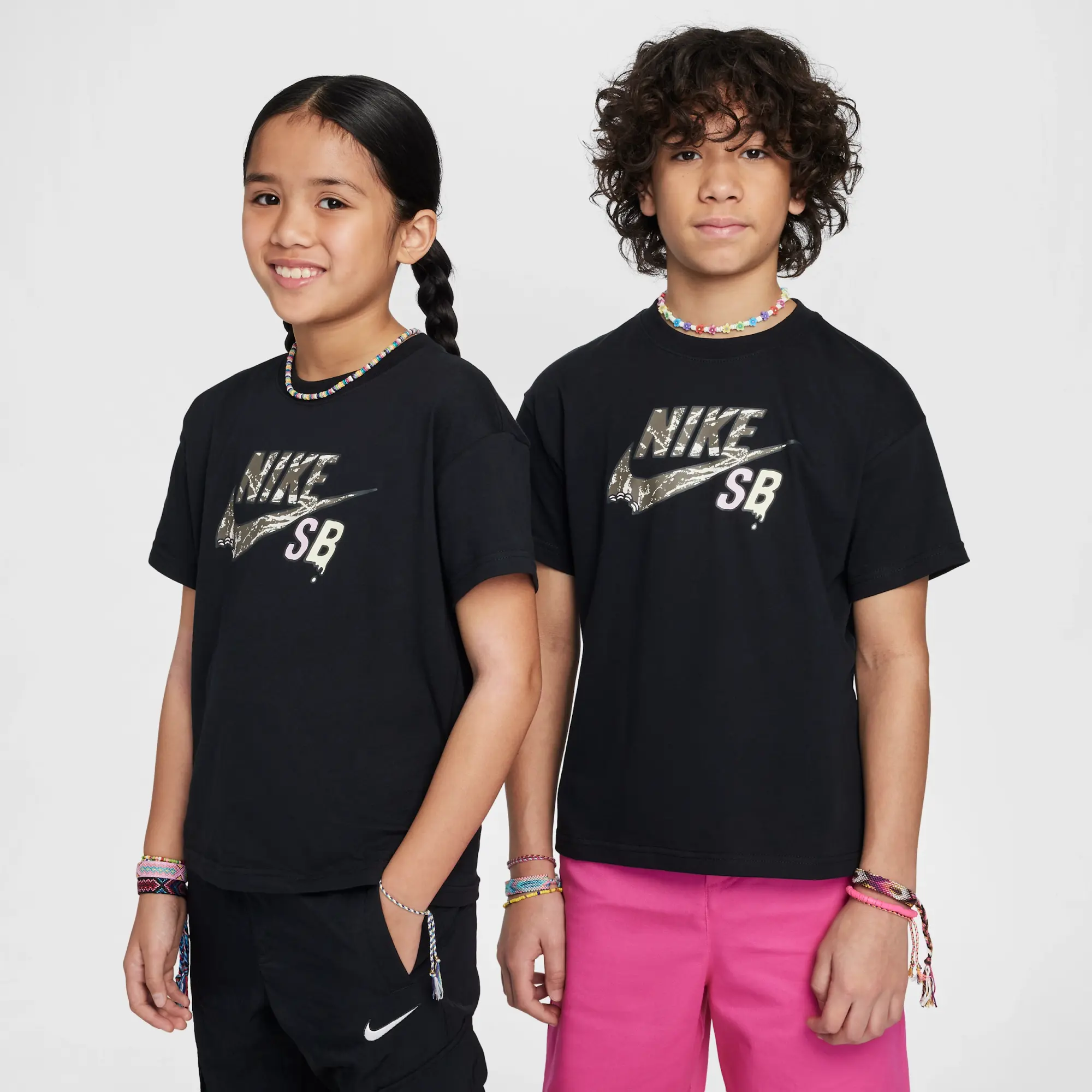 Nike SB Older Kids' T-Shirt - Black - Cotton