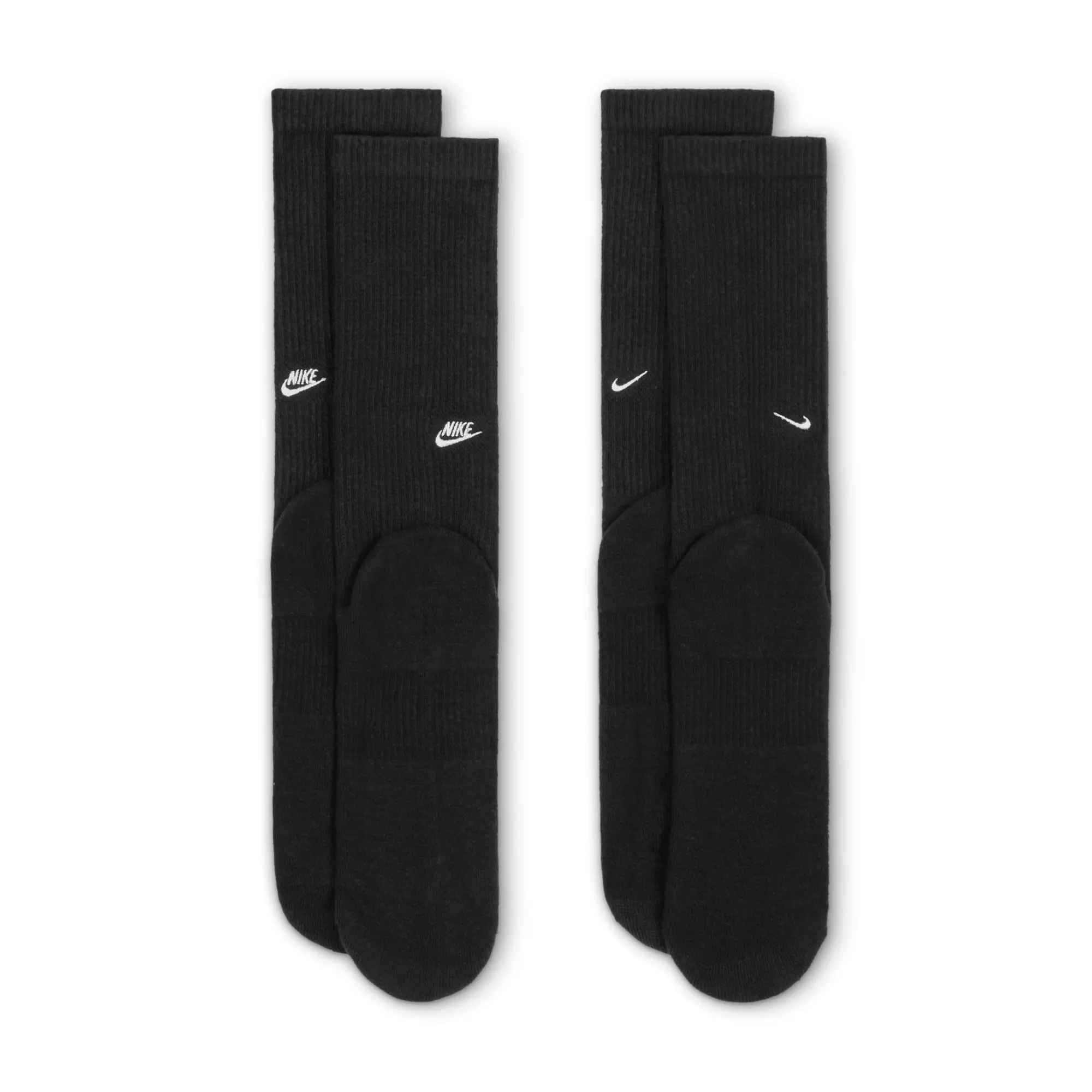 Nike Everyday Cushioned Crew Socks (2 Pairs) - Black