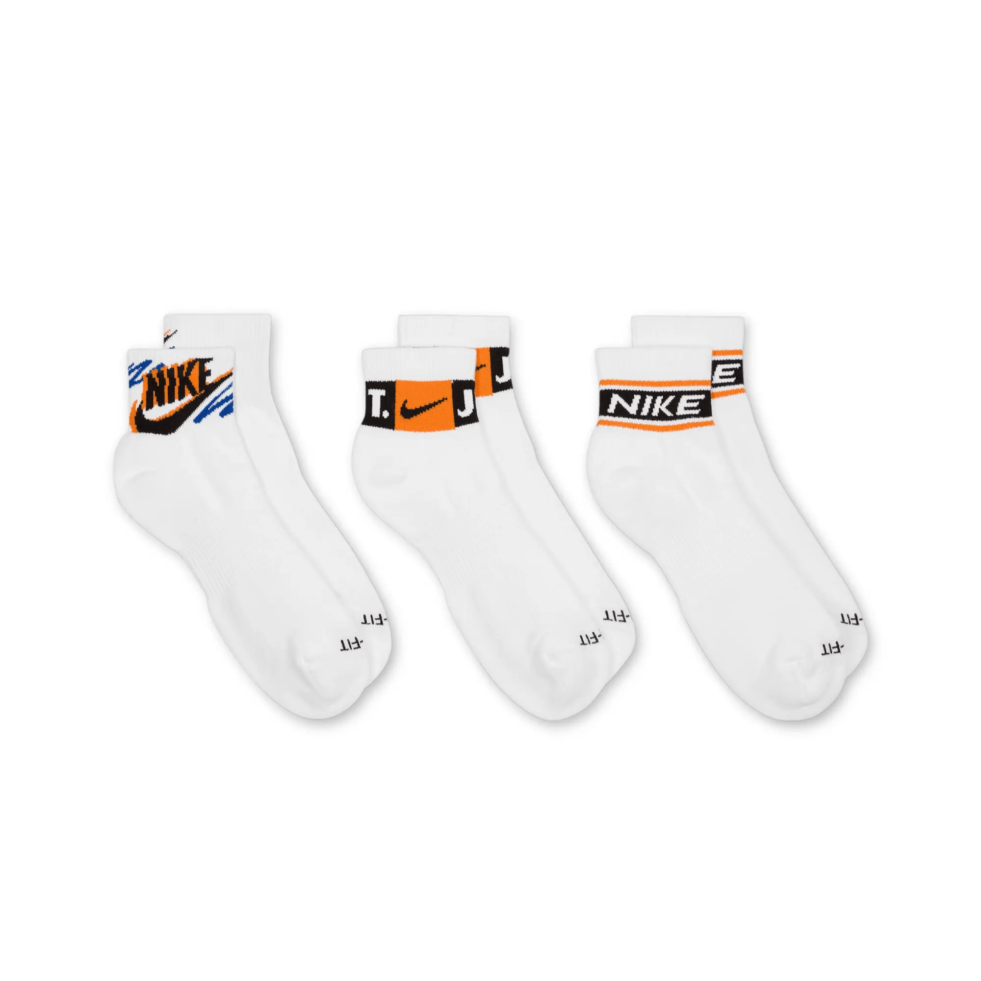 Nike Everyday Plus Ankle Socks (3 Pairs) - Multi-Colour