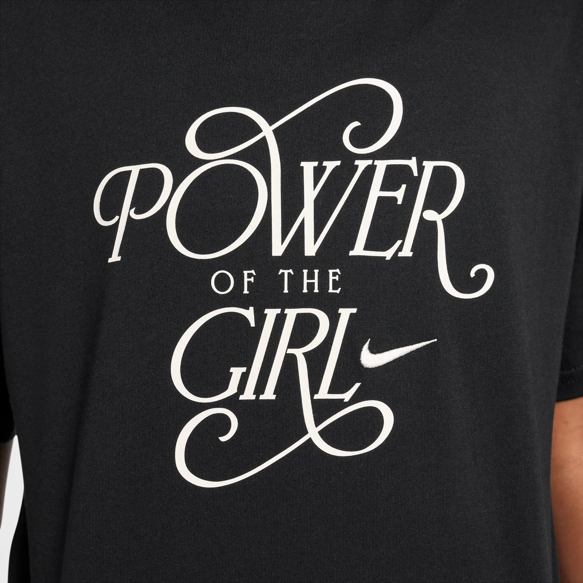 Nike Sportswear Older Kids' (Girls') T-Shirt - Black - Cotton