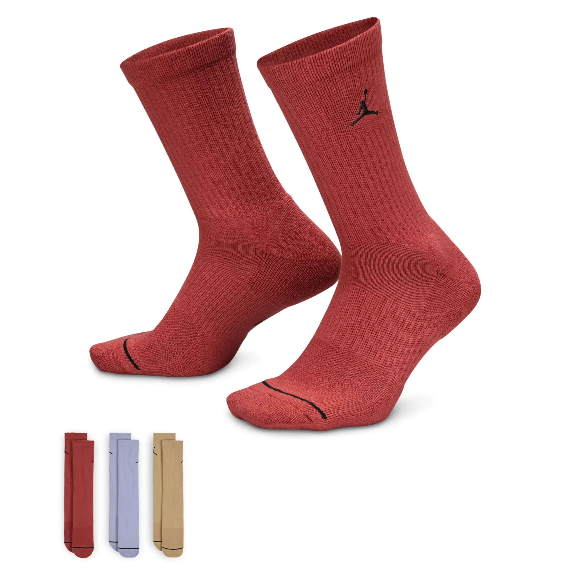 Nike Jordan Everyday Crew Socks (3 pairs) - Multi-Colour