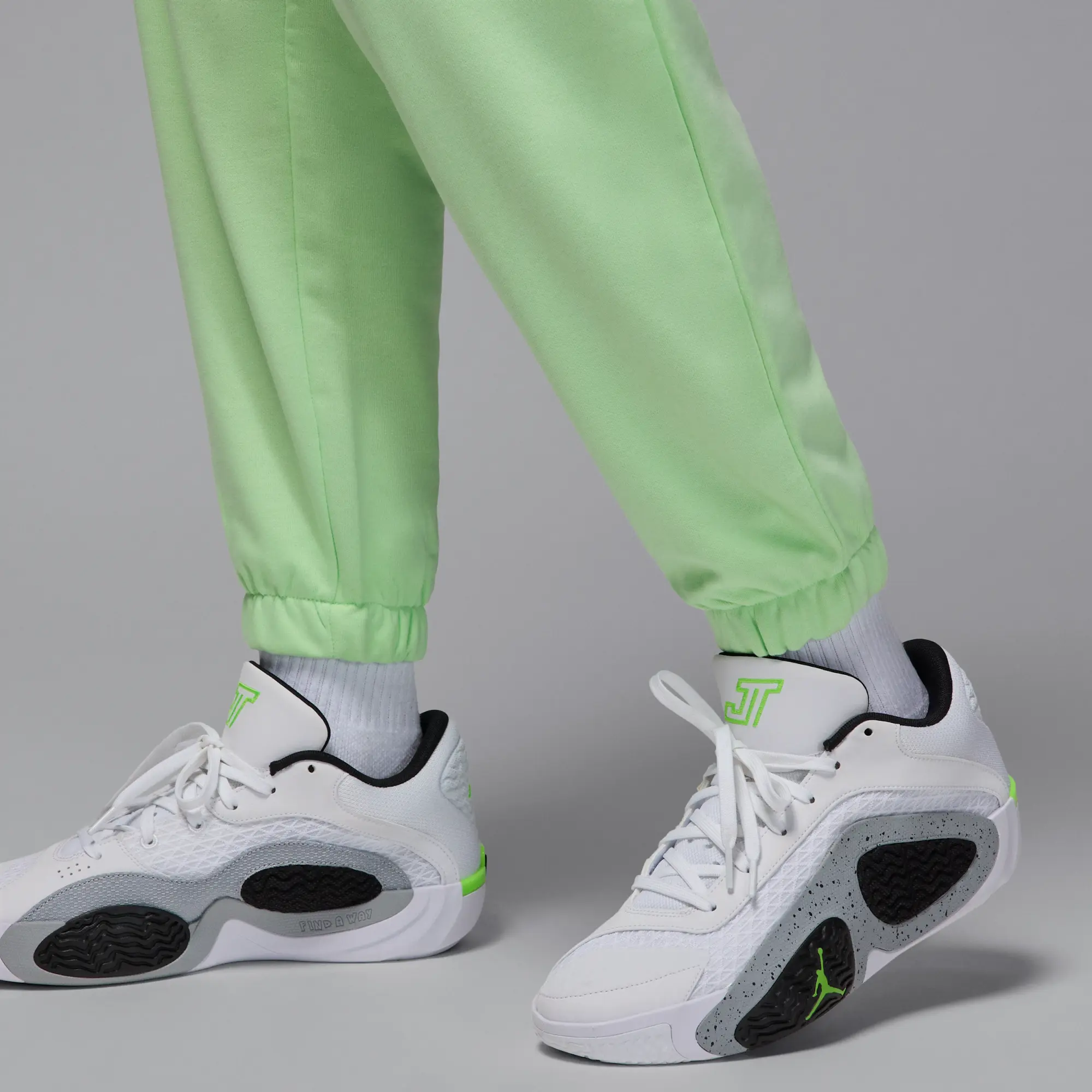 Nike Jordan Sport Crossover Men's Dri-FIT Fleece Trousers - Green - Cotton/Polyester