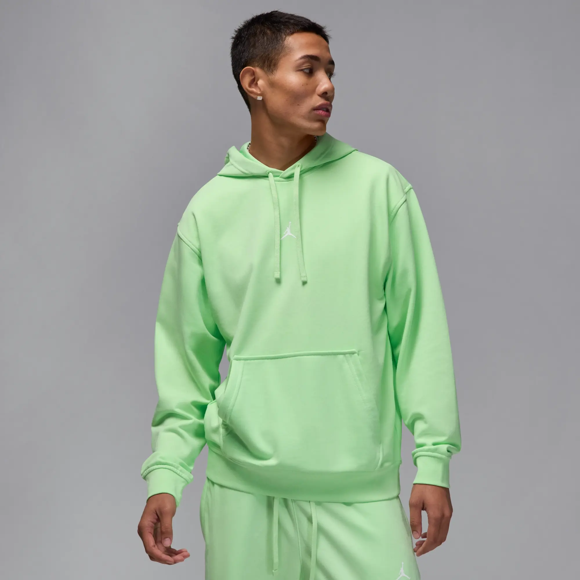 Nike Jordan Sport Crossover Men's Dri-FIT Pullover Hoodie - Green - Cotton/Polyester